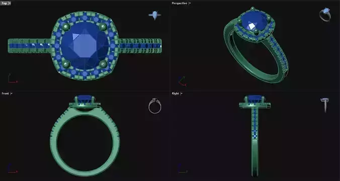 Round Halo Engagement Ring