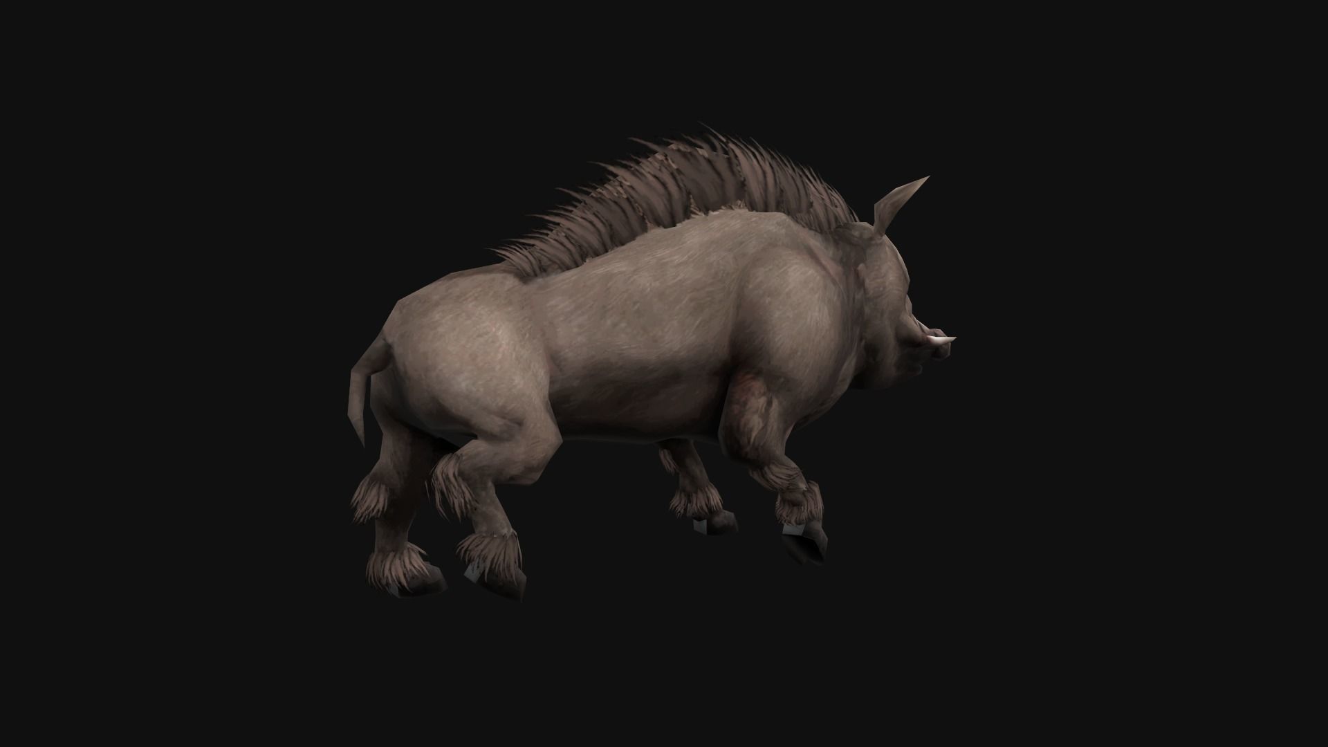 animated boar Low-poly 3D model_6