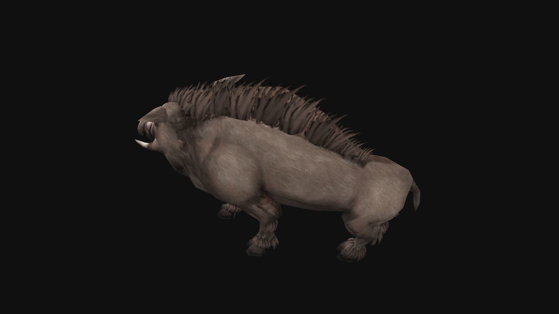 animated boar Low-poly 3D model_7