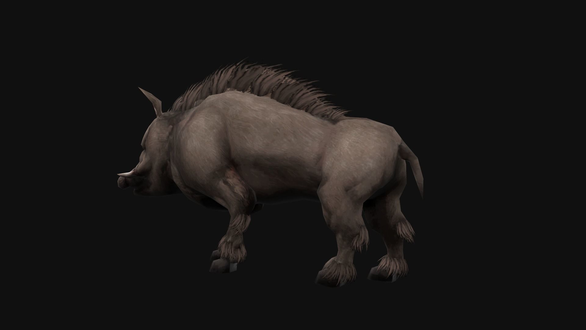 animated boar Low-poly 3D model_8
