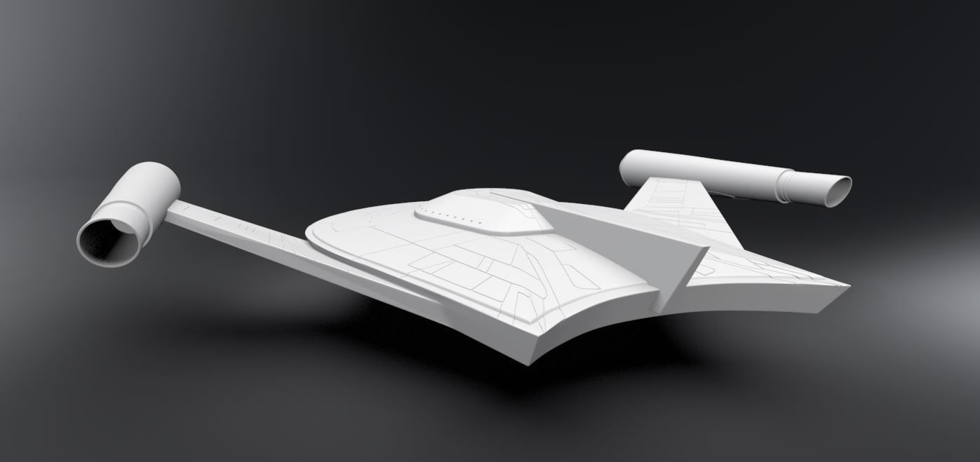 Romulan Bird of Prey Scale model 3D print model_2