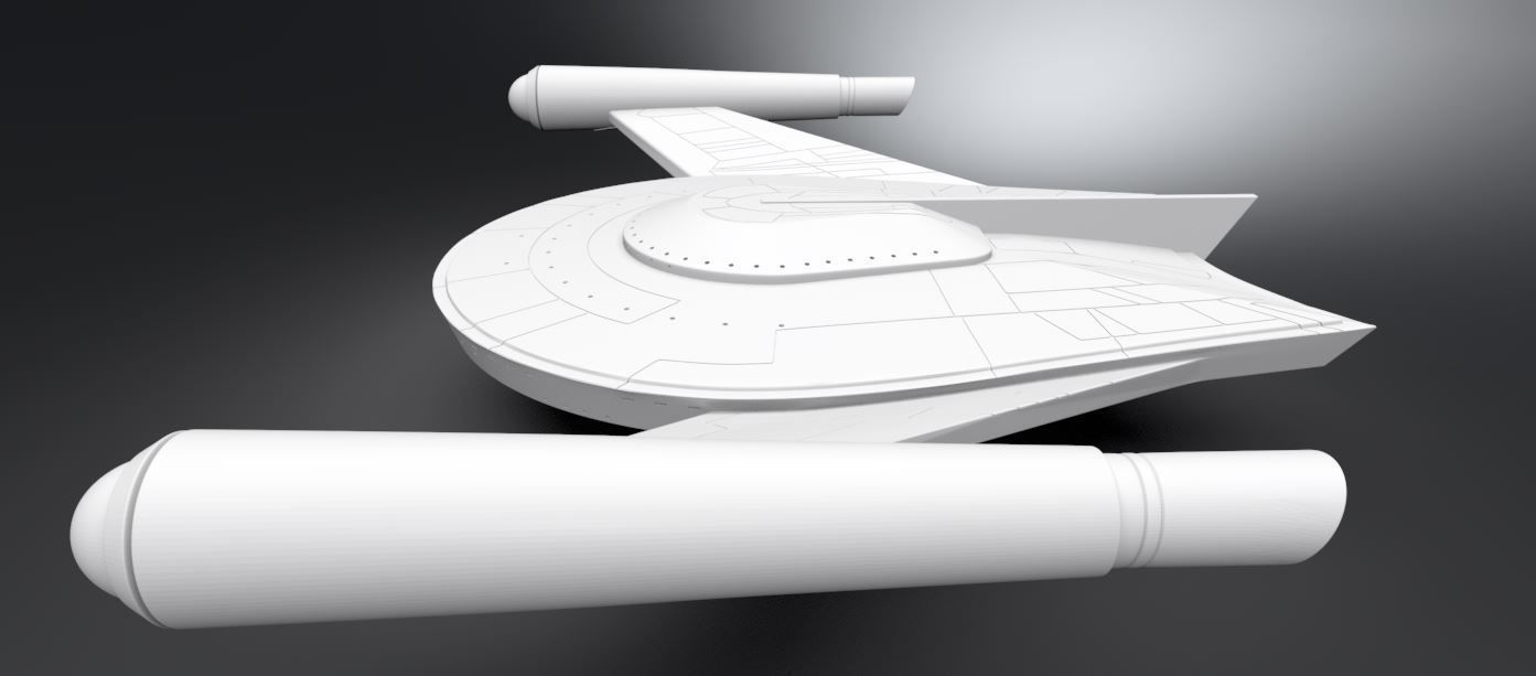 Romulan Bird of Prey Scale model 3D print model_1