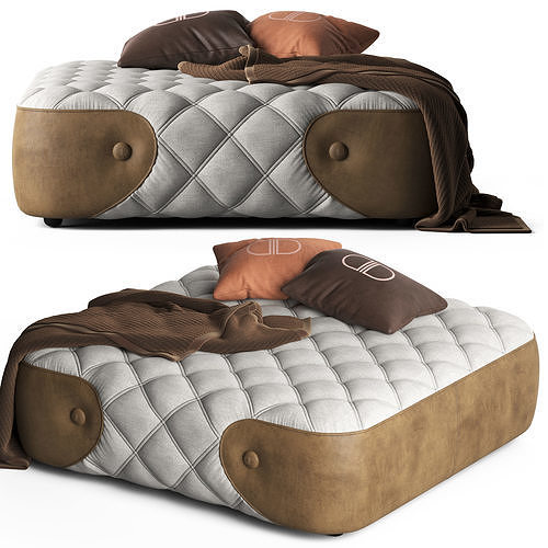 Daytona Wimbeledon Pouffe 3D model 2