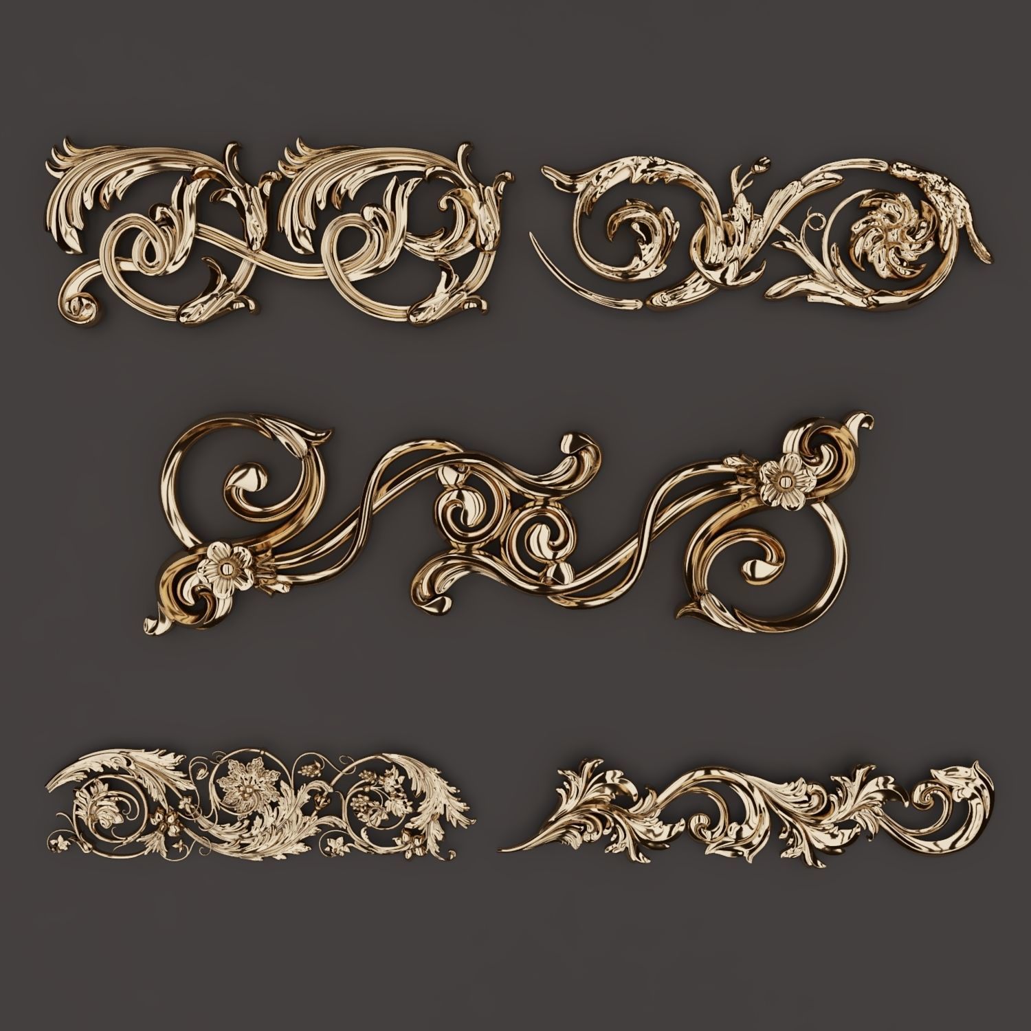Trim Ornament 133 3D model_3