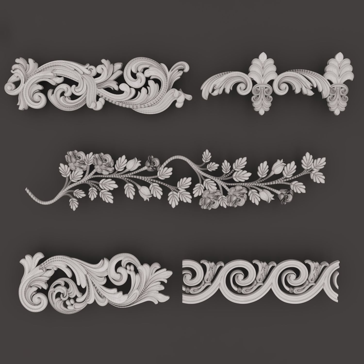 Trim Ornament 135 3D model_4