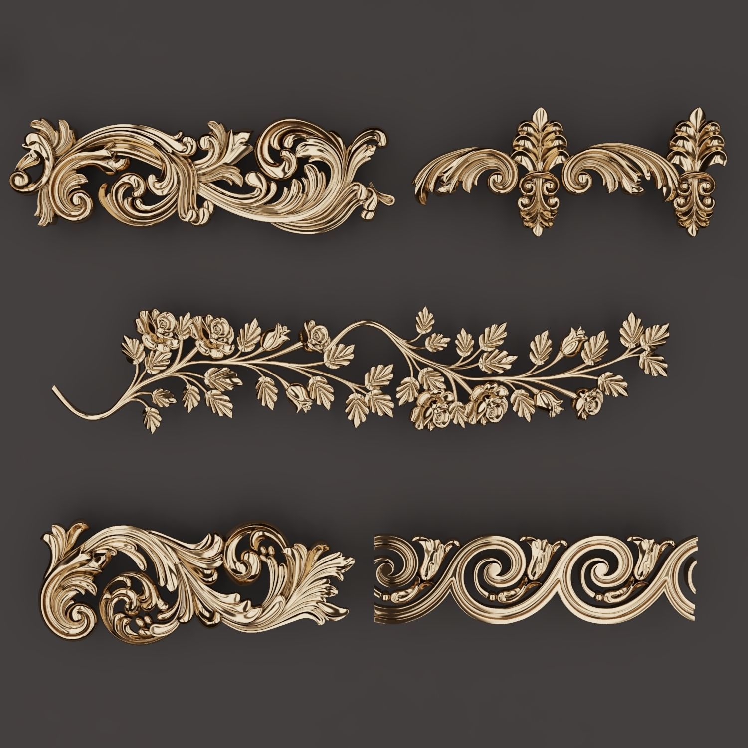 Trim Ornament 135 3D model_3