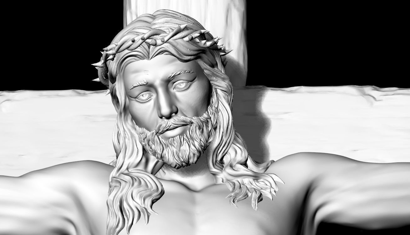 Jesus Christ on Cross stl 3D print model_5