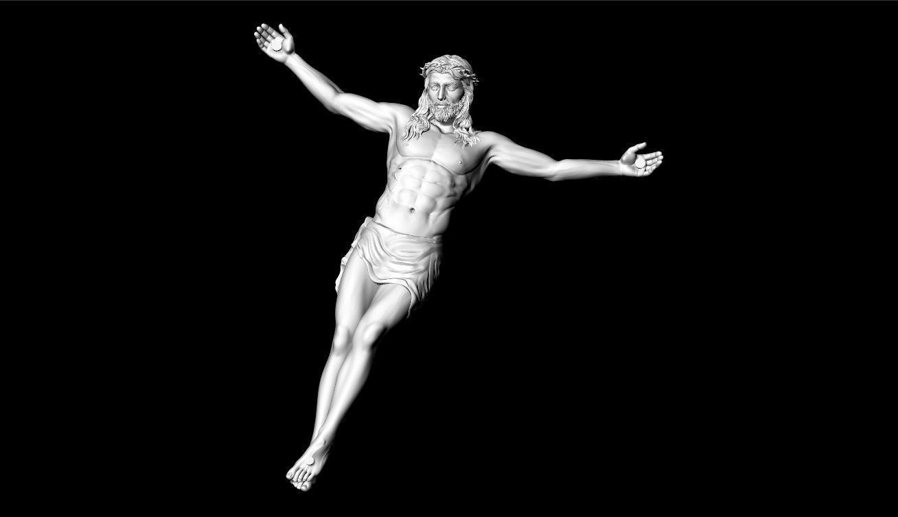Jesus Christ on Cross stl 3D print model_2