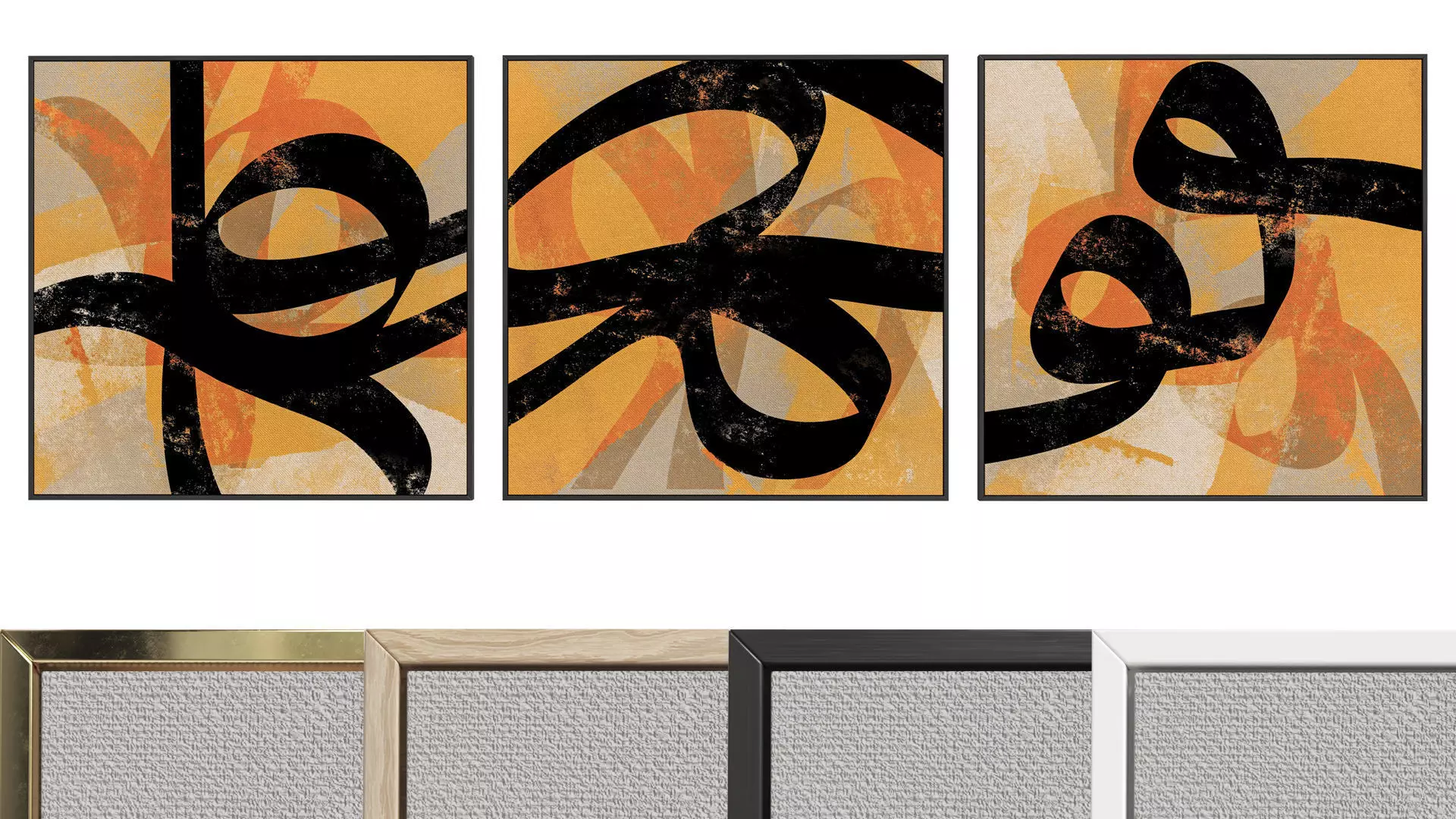 3 Abstract Frames Set 007 3D model_0