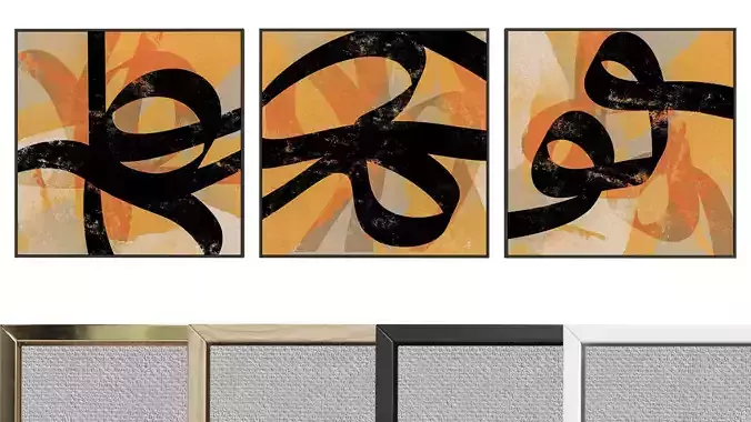 3 Abstract Frames Set 007 3D model