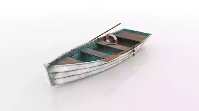 old boat Low-poly 3D model
