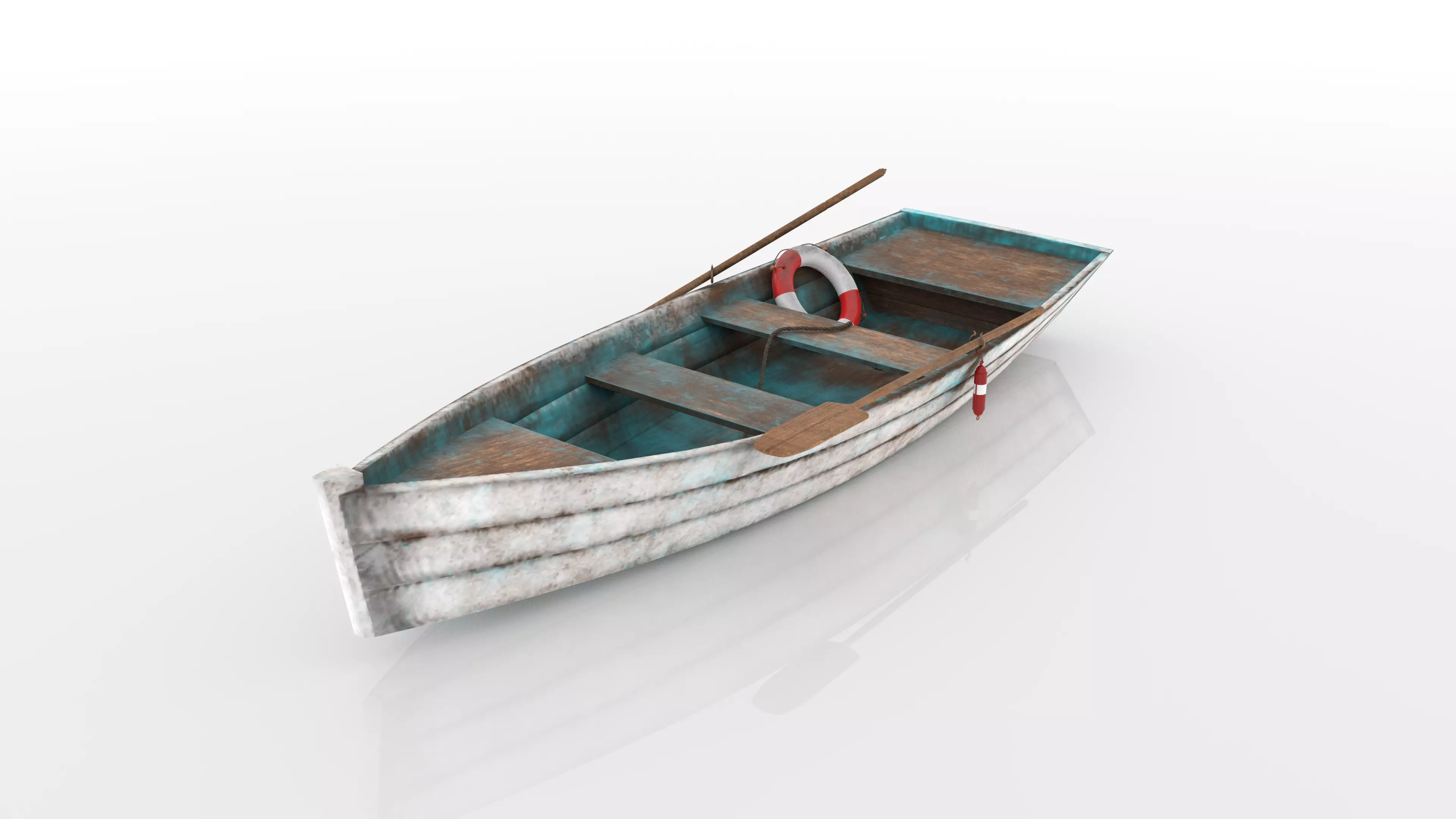 old boat Low-poly 3D model