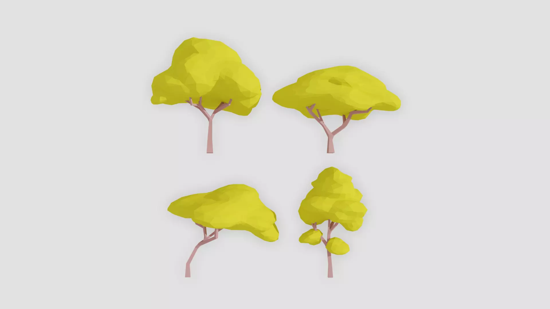 Trees Low-Poly Free low-poly 3D model