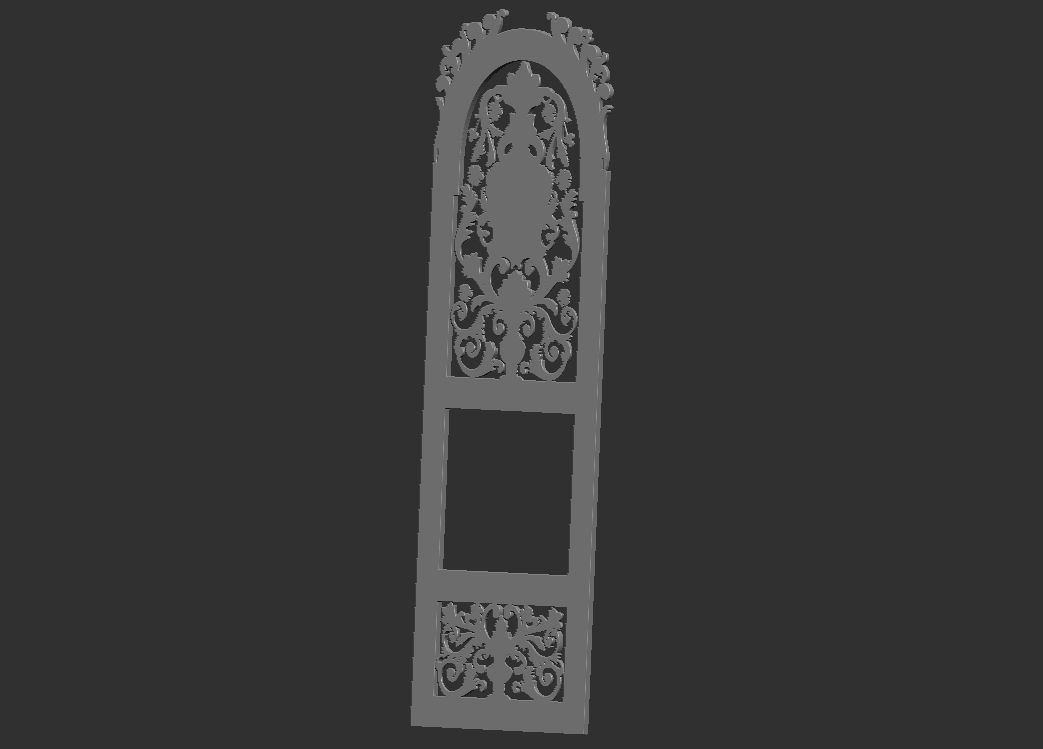 Church Door panel  3D model_2