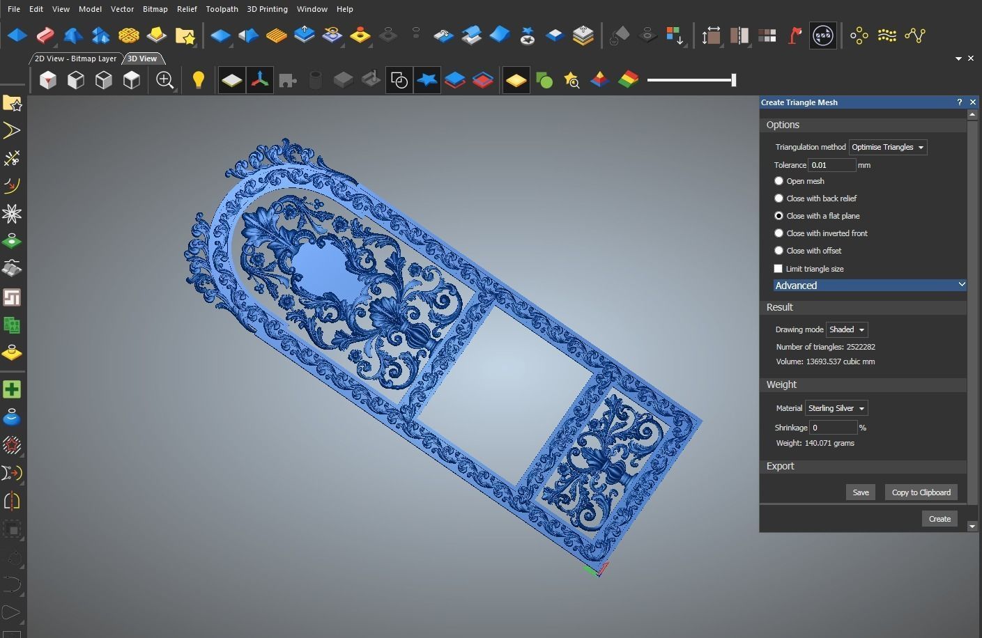Church Door panel  3D model_1