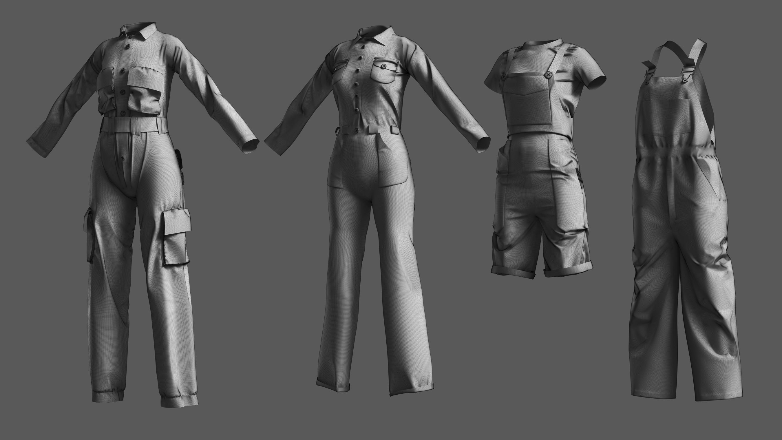 Basemesh Bodysuit Collection 3D model_22