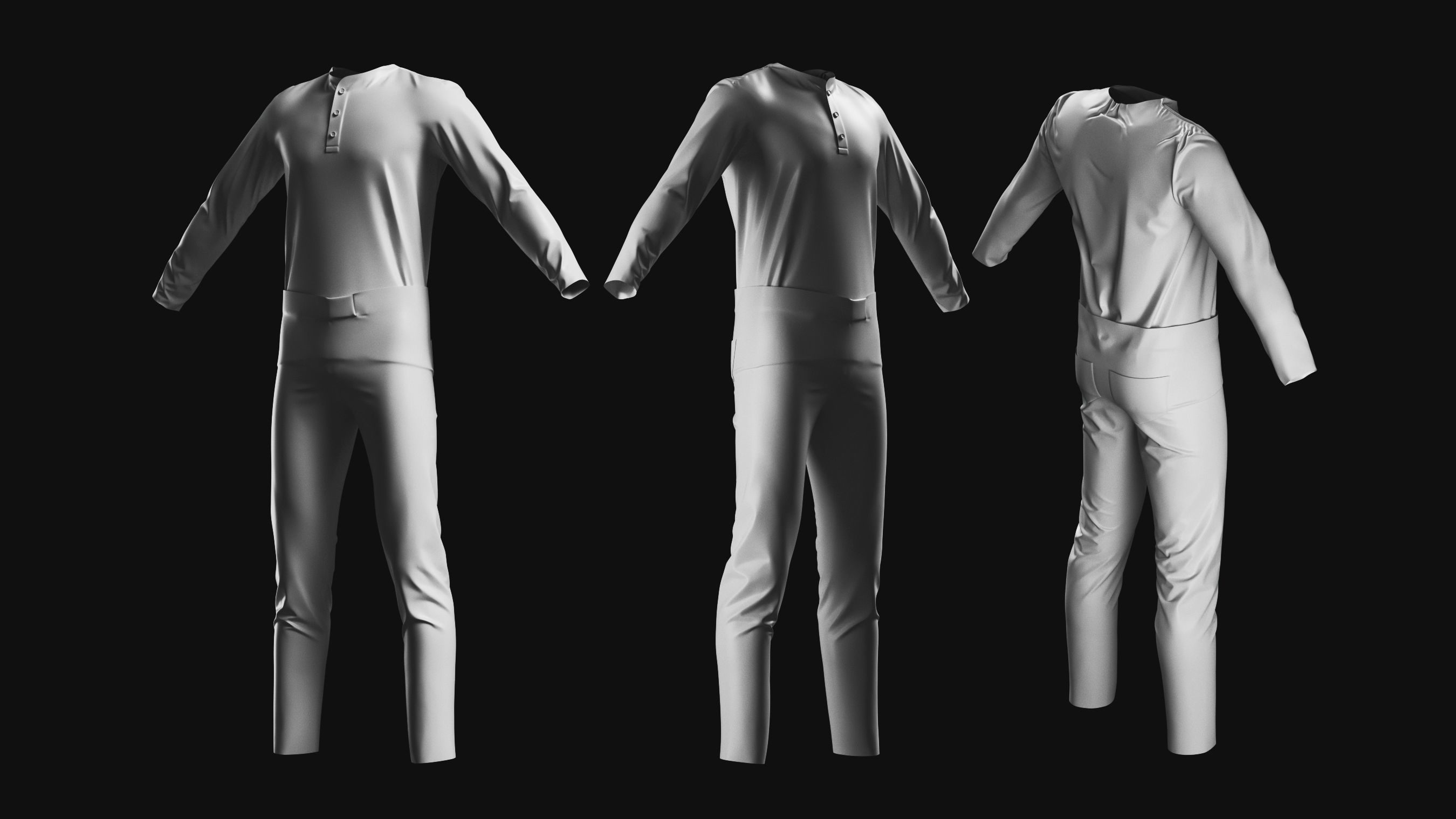 Basemesh Bodysuit Collection 3D model_10