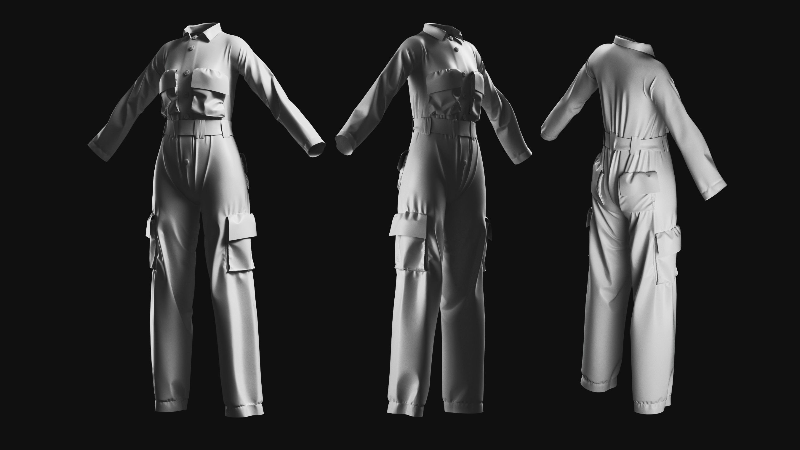 Basemesh Bodysuit Collection 3D model_4