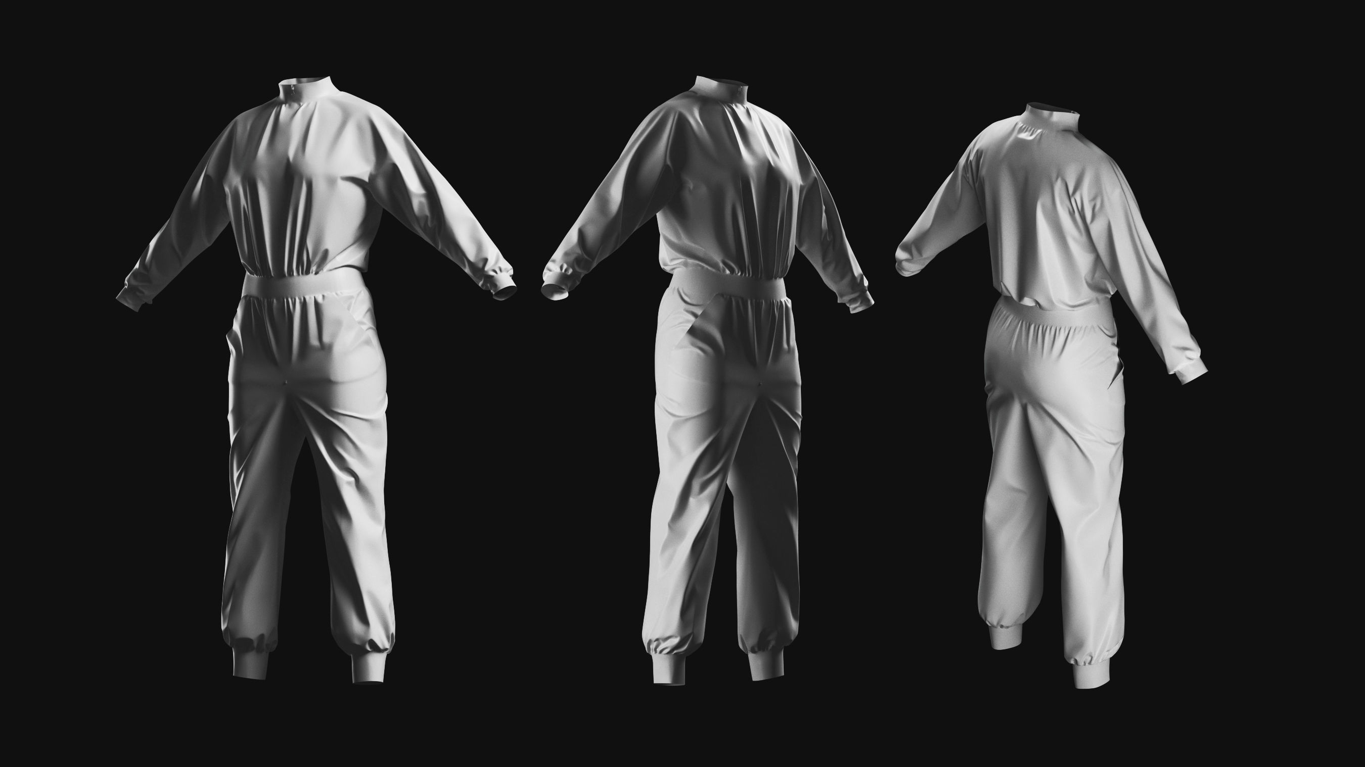 Basemesh Bodysuit Collection 3D model_1