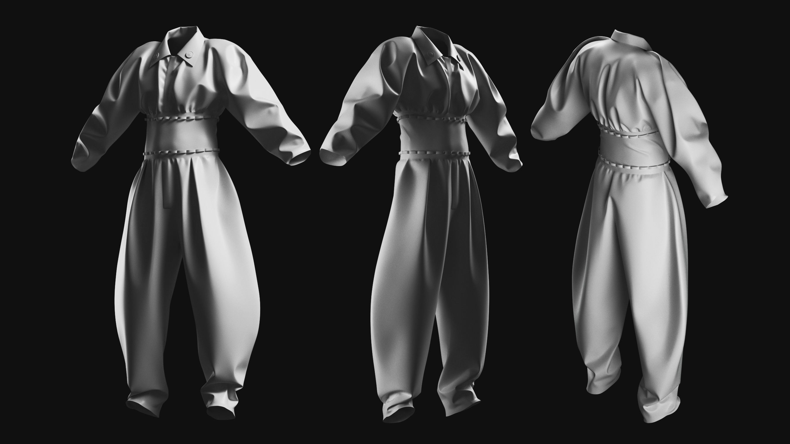 Basemesh Bodysuit Collection 3D model_18