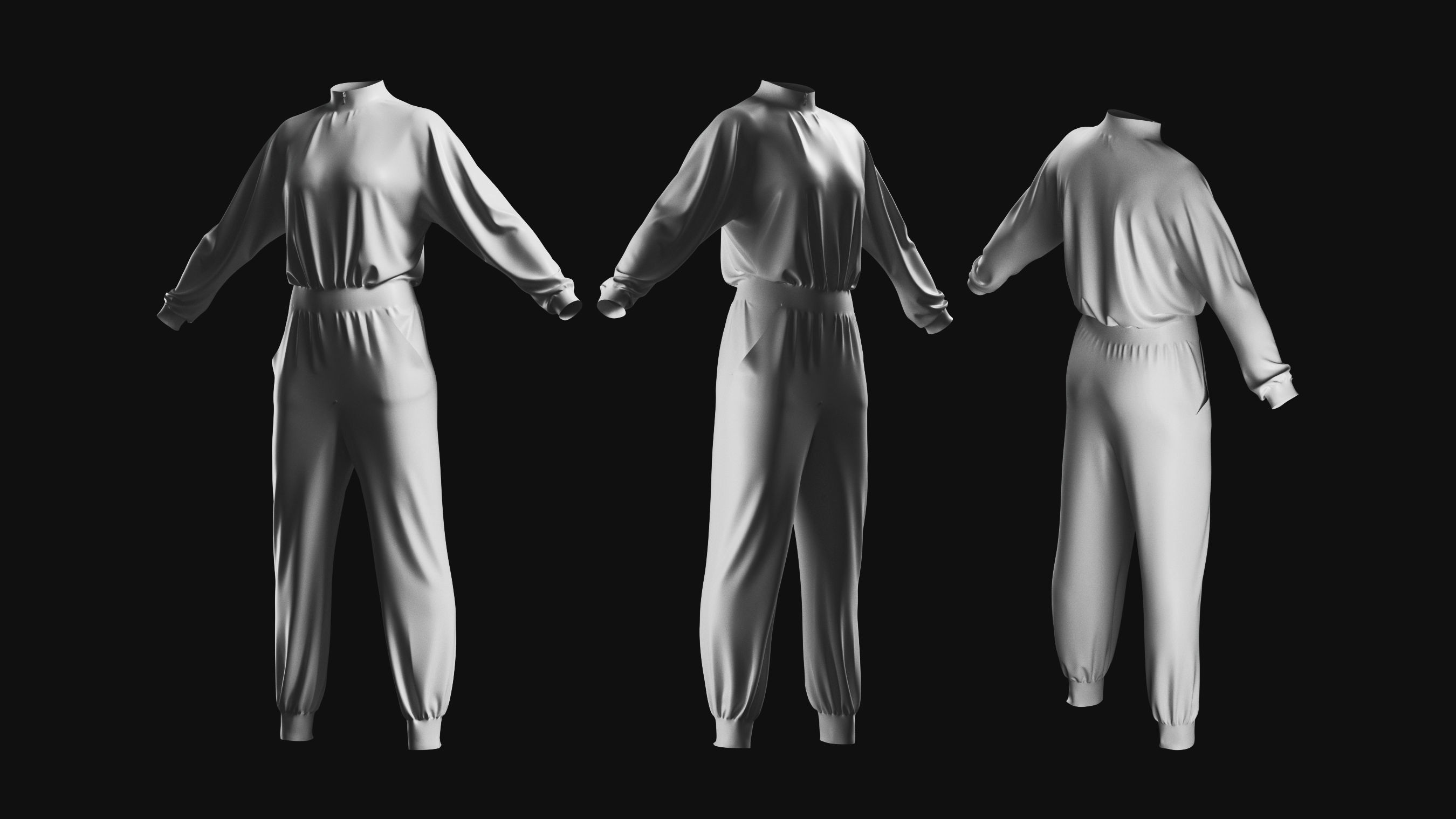 Basemesh Bodysuit Collection 3D model_2