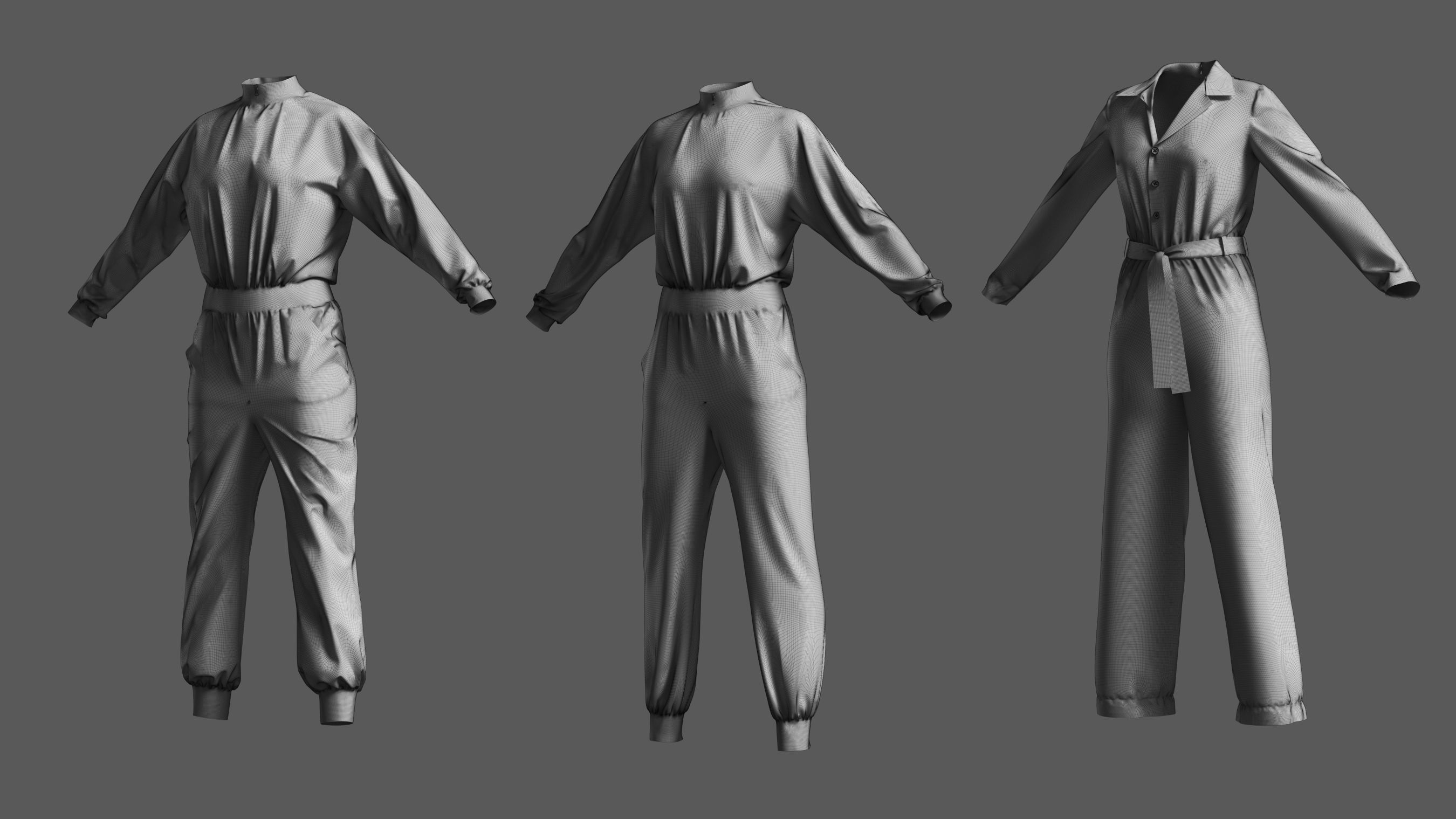 Basemesh Bodysuit Collection 3D model_23