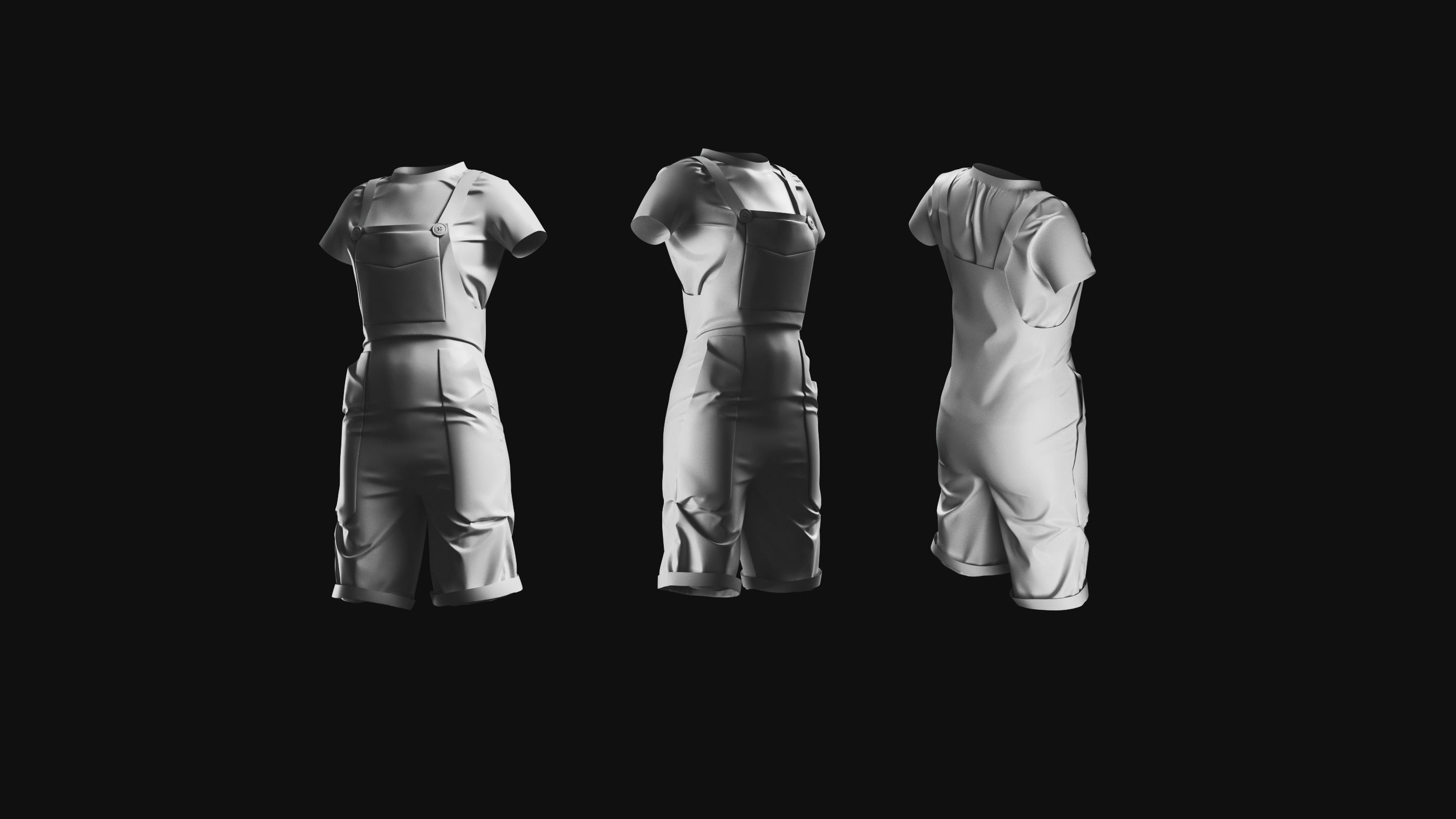 Basemesh Bodysuit Collection 3D model_7