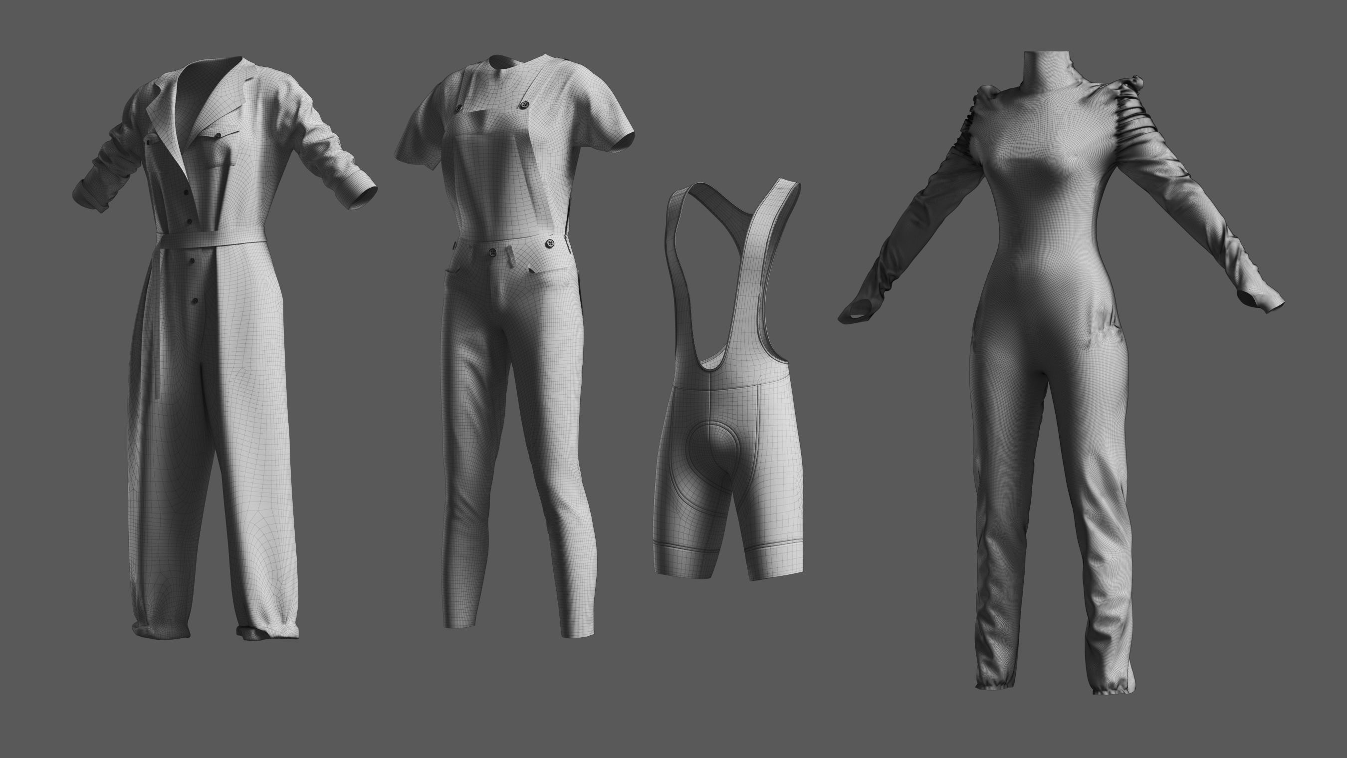 Basemesh Bodysuit Collection 3D model_19