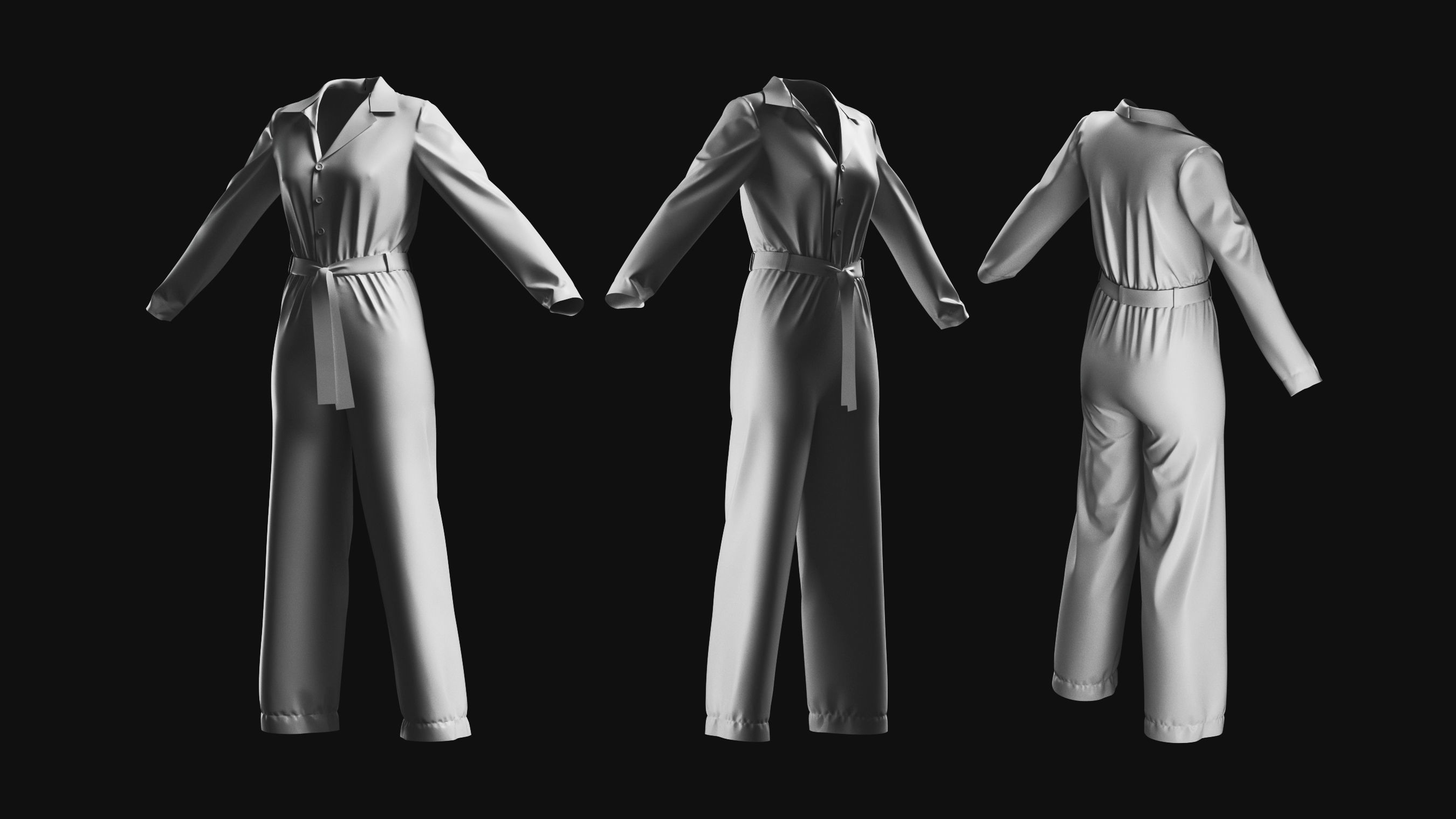 Basemesh Bodysuit Collection 3D model_3