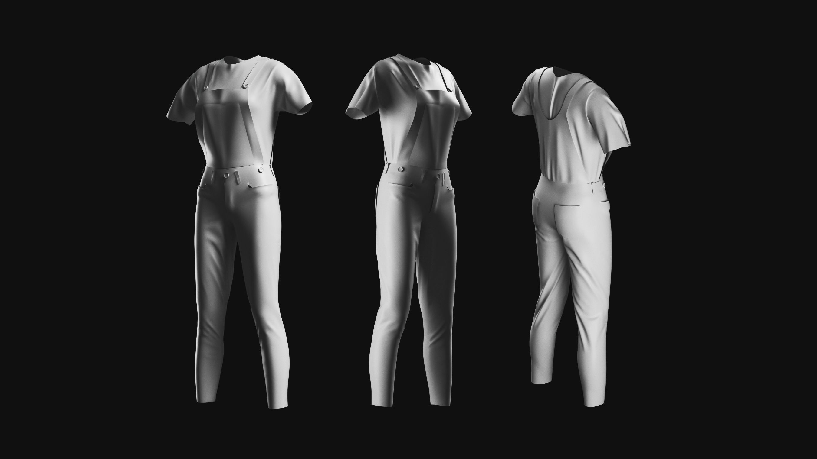 Basemesh Bodysuit Collection 3D model_15