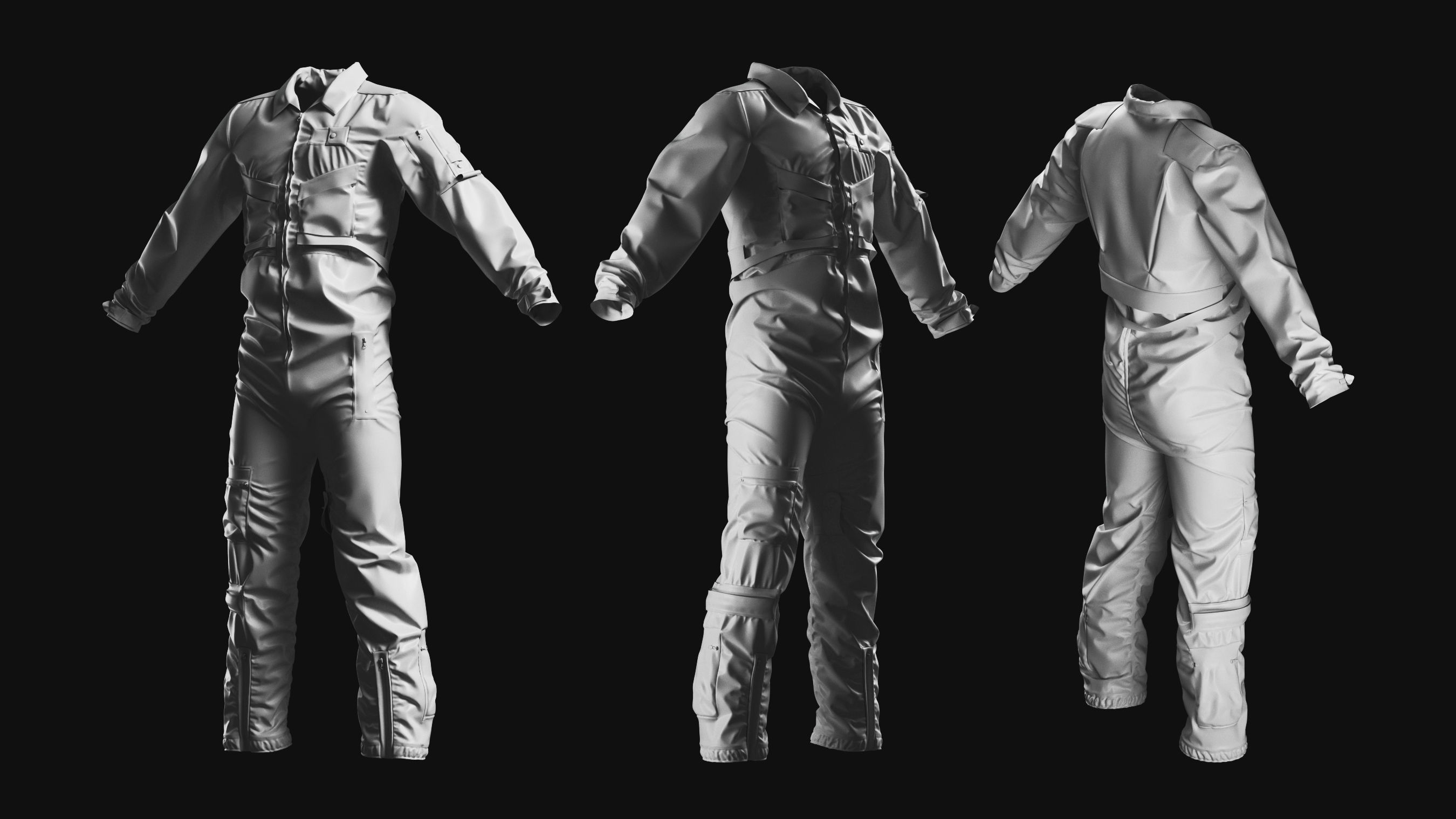 Basemesh Bodysuit Collection 3D model_13