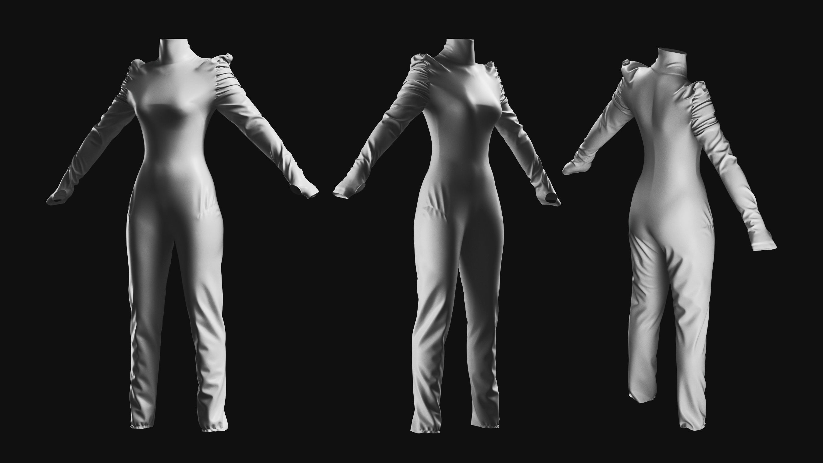 Basemesh Bodysuit Collection 3D model_17
