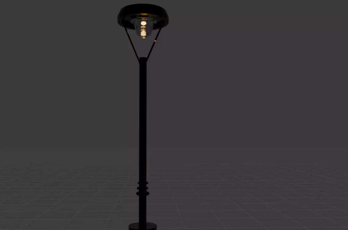 realistic street lamp 3d model Low-poly 3D model_0
