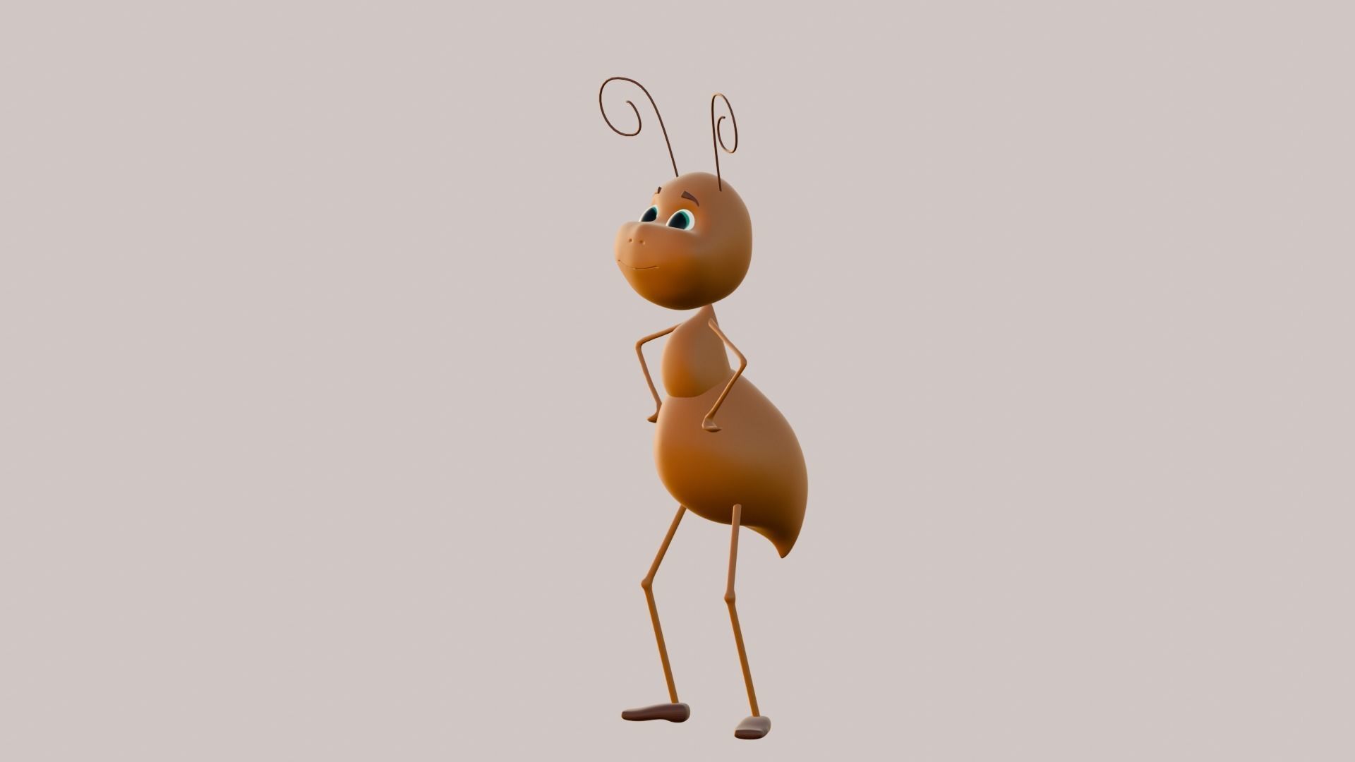 Ant character 3D model in cartoon style 3D model_7