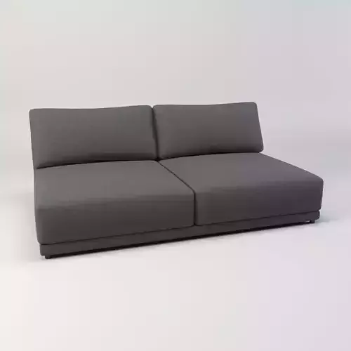 Chaise lounge sectional sofa Low-poly 3D model