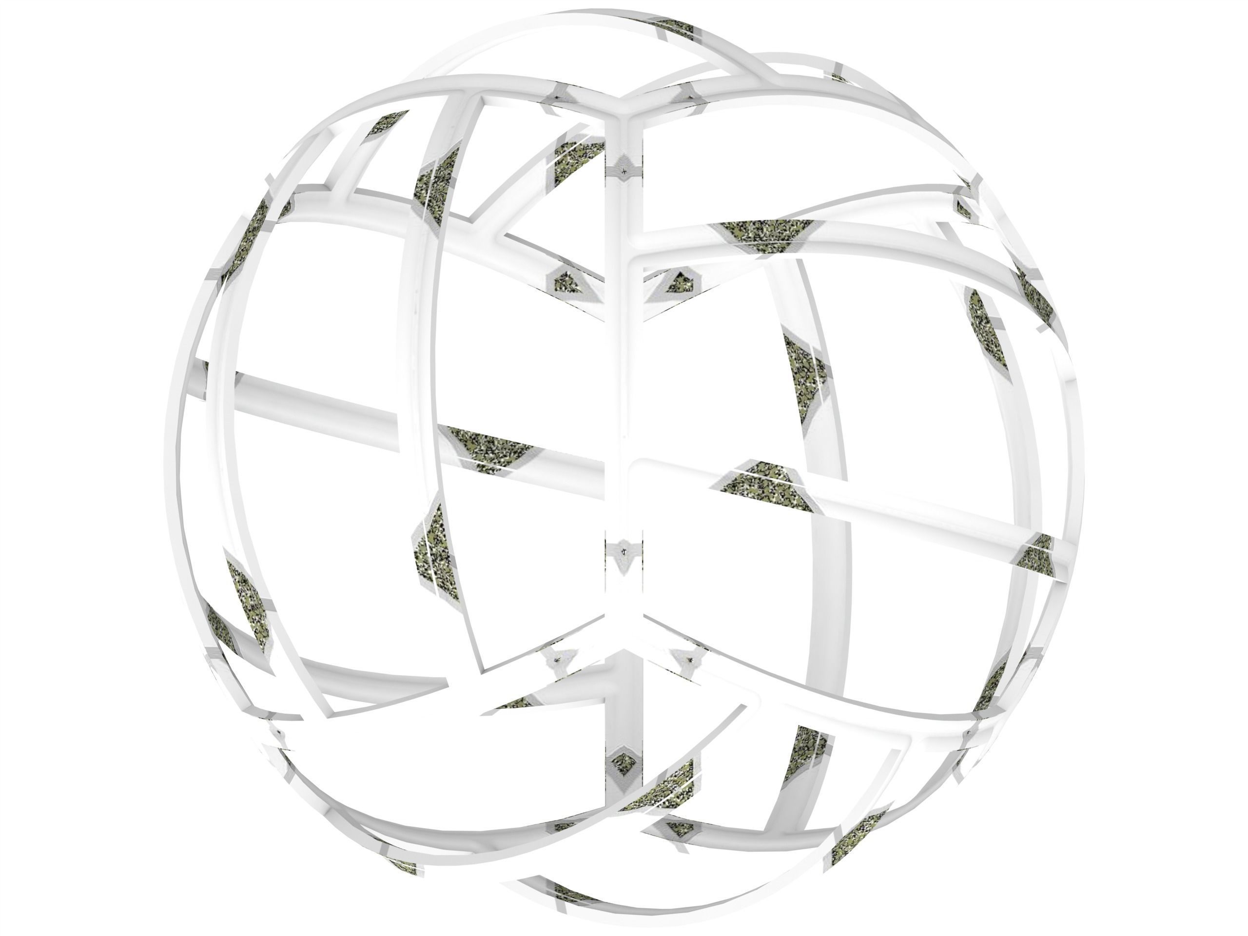 Wireframe Shape Geometric Volley Ball 3D print model_2