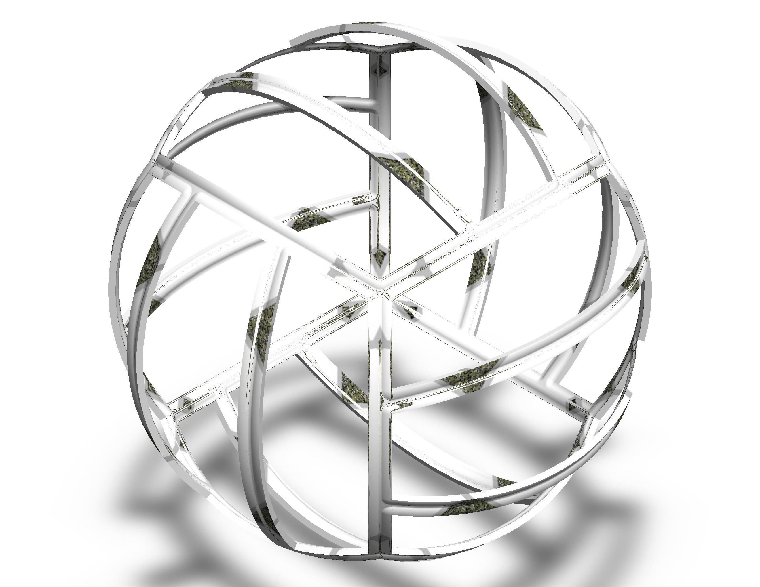 Wireframe Shape Geometric Volley Ball 3D print model_10