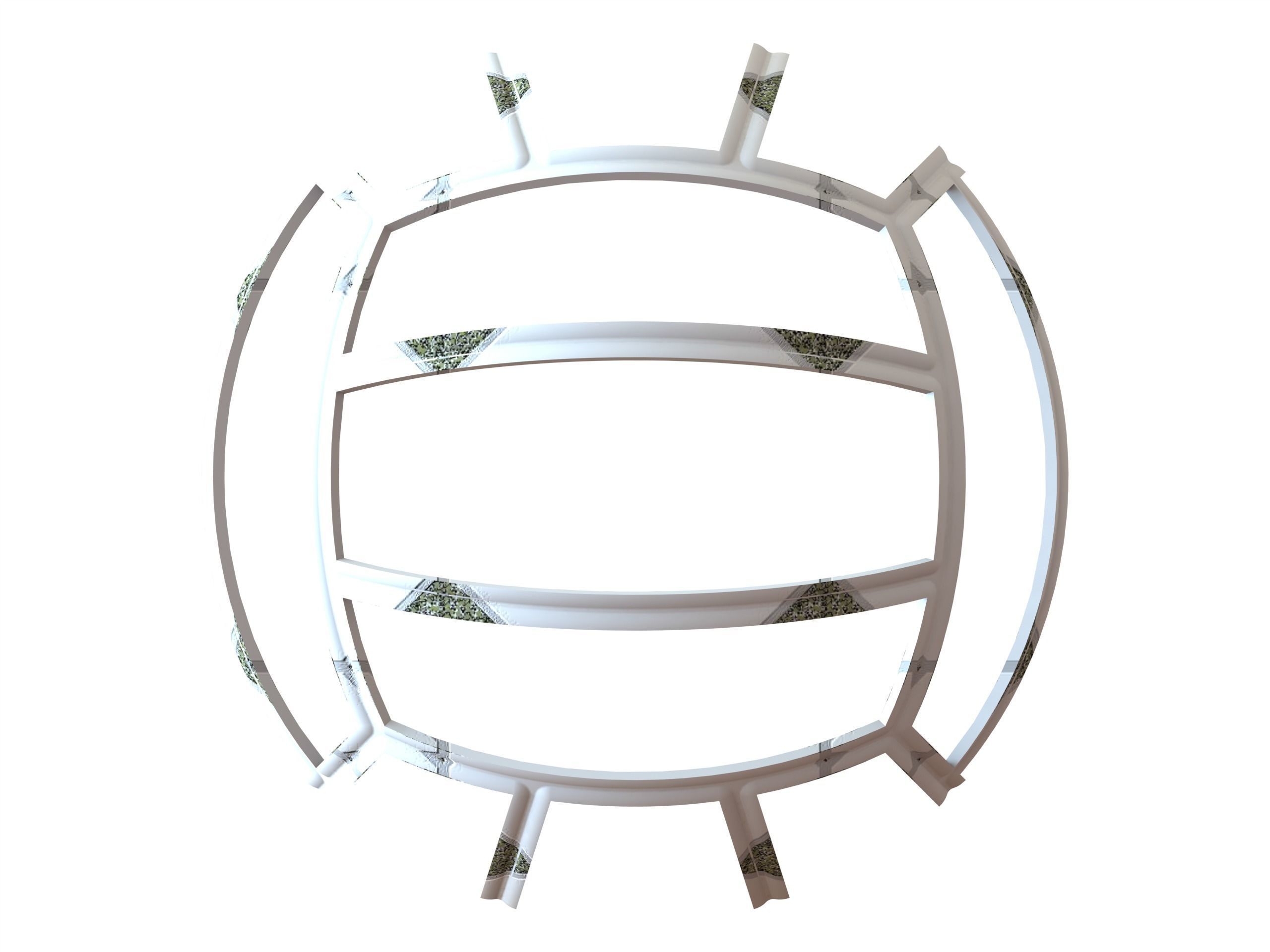 Wireframe Shape Geometric Volley Ball 3D print model_1