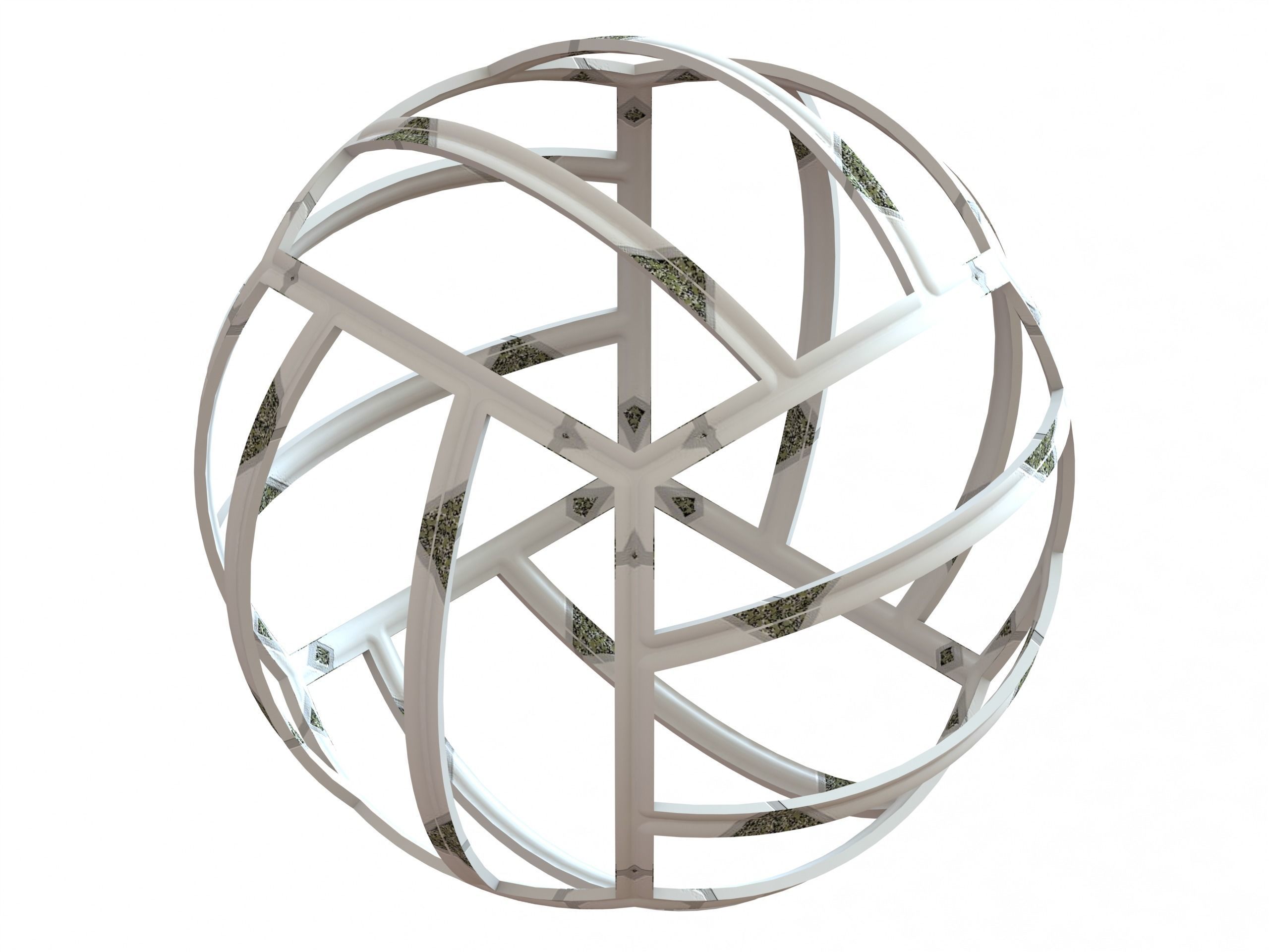 Wireframe Shape Geometric Volley Ball 3D print model_0
