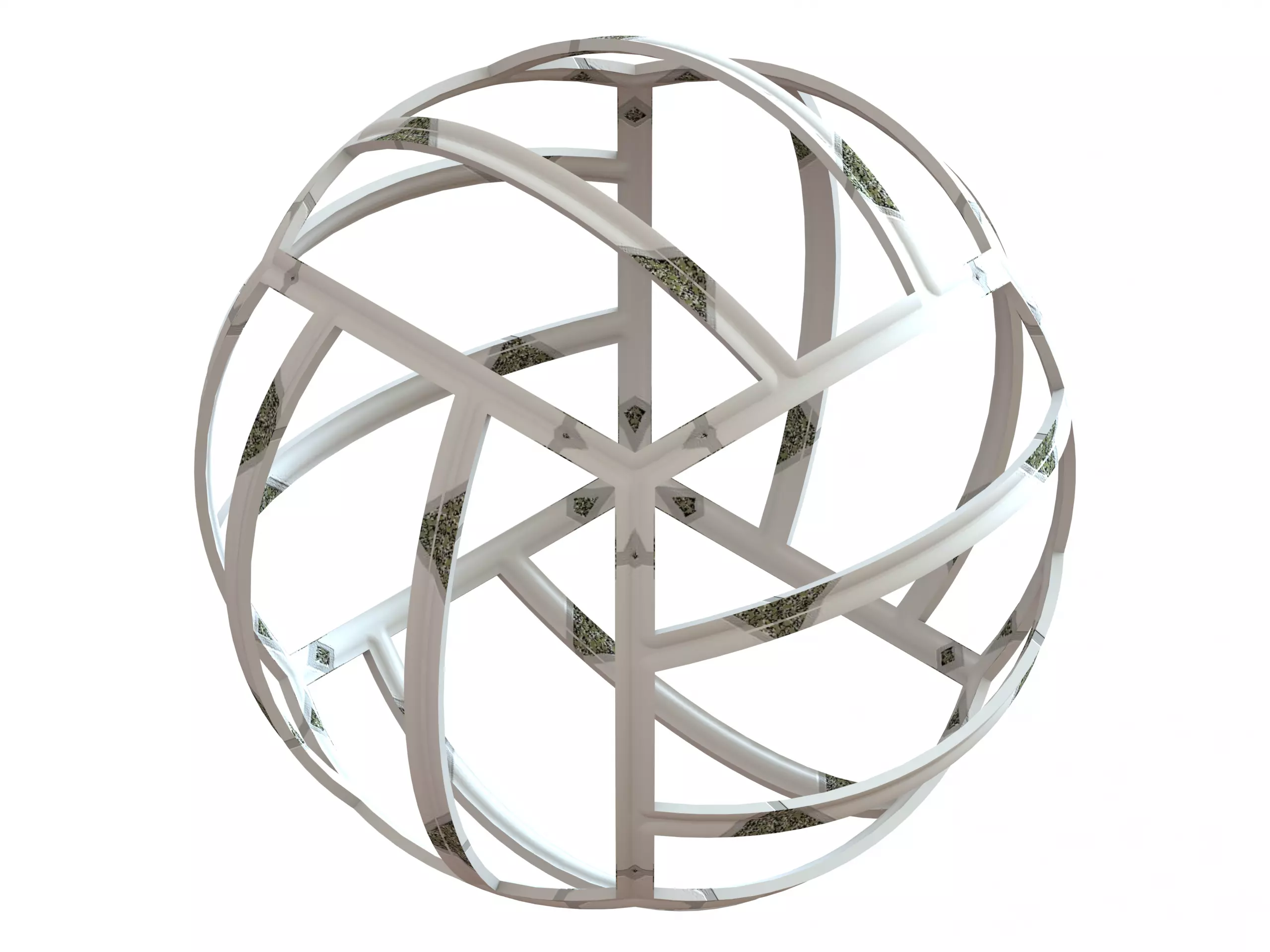 Wireframe Shape Geometric Volley Ball 3D print model_0