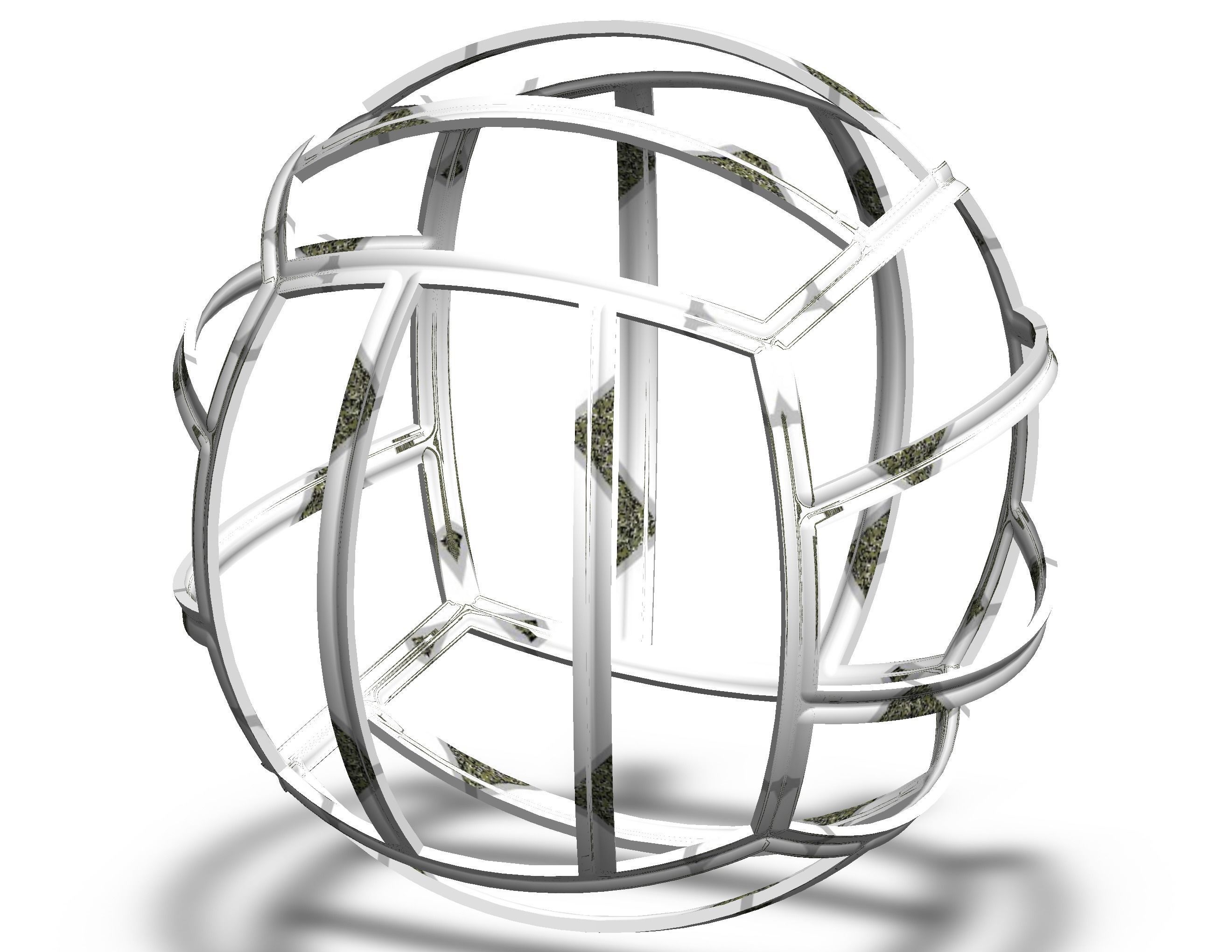 Wireframe Shape Geometric Volley Ball 3D print model_6
