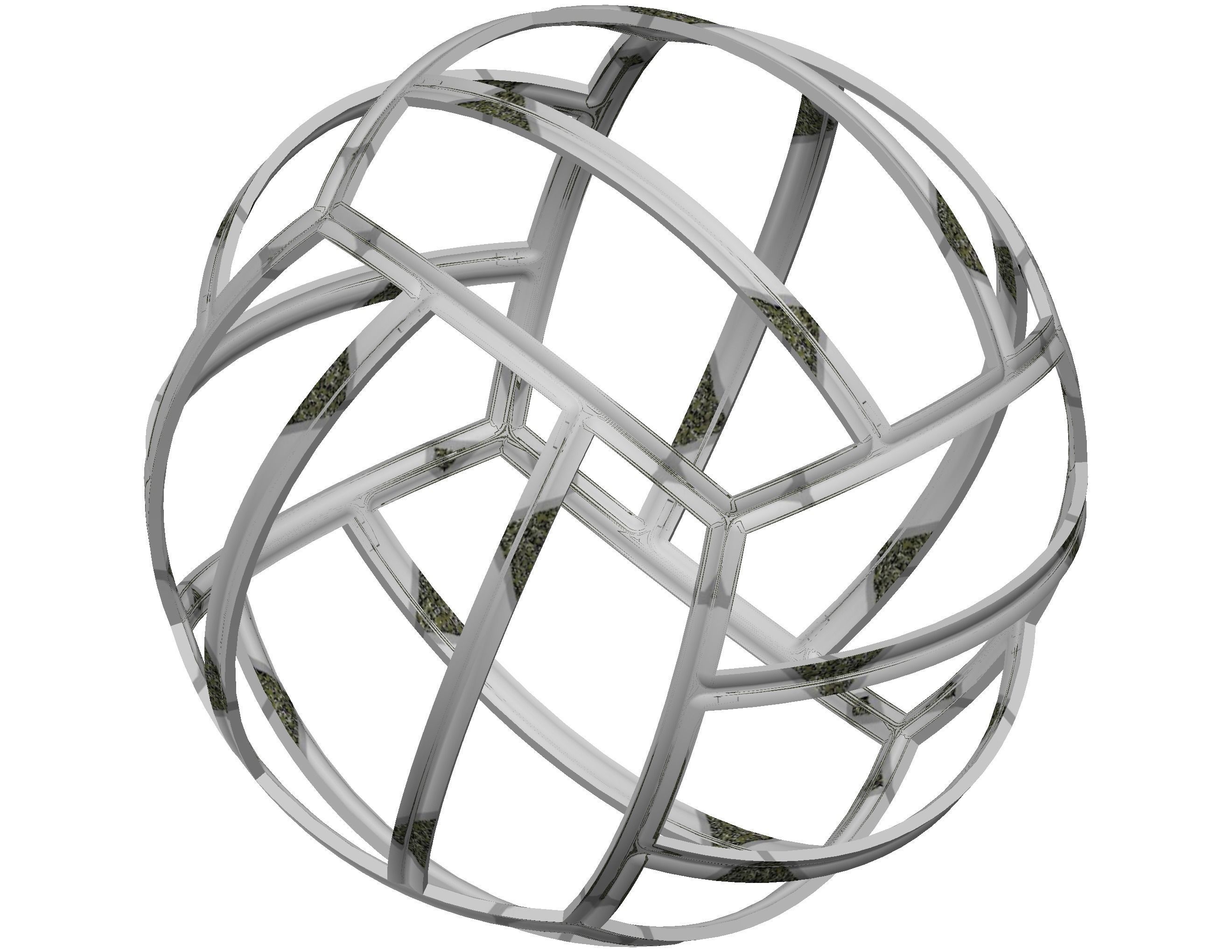 Wireframe Shape Geometric Volley Ball 3D print model_42