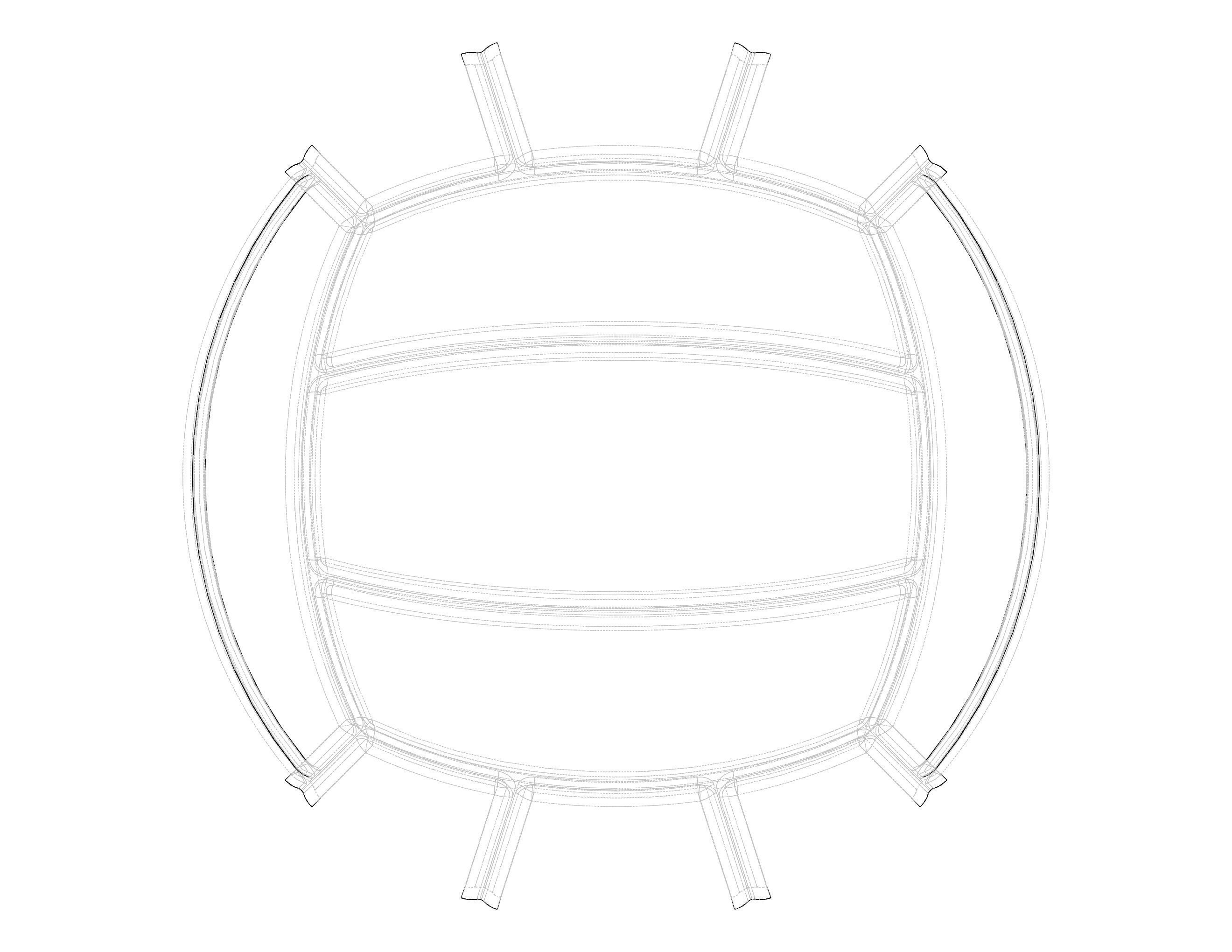 Wireframe Shape Geometric Volley Ball 3D print model_32