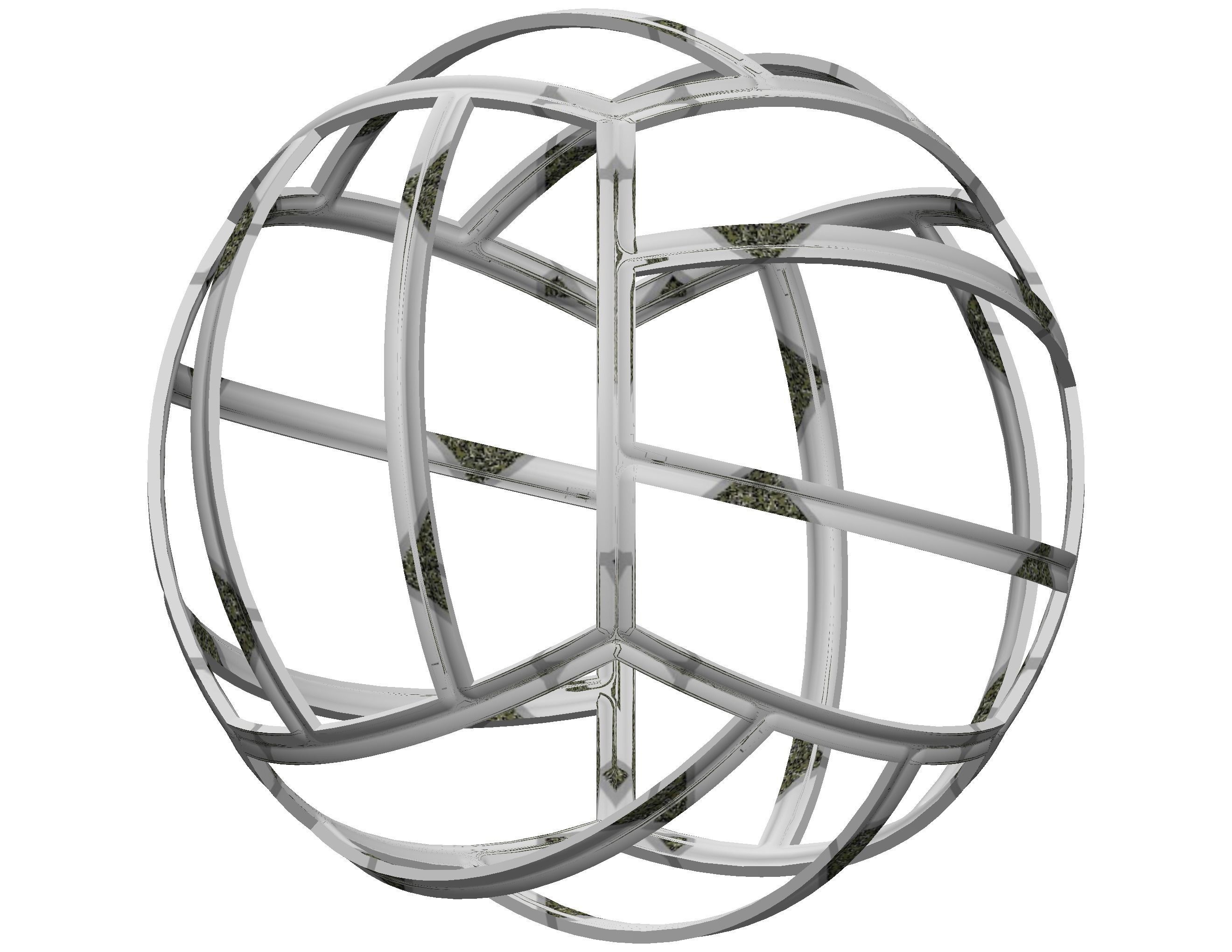 Wireframe Shape Geometric Volley Ball 3D print model_38