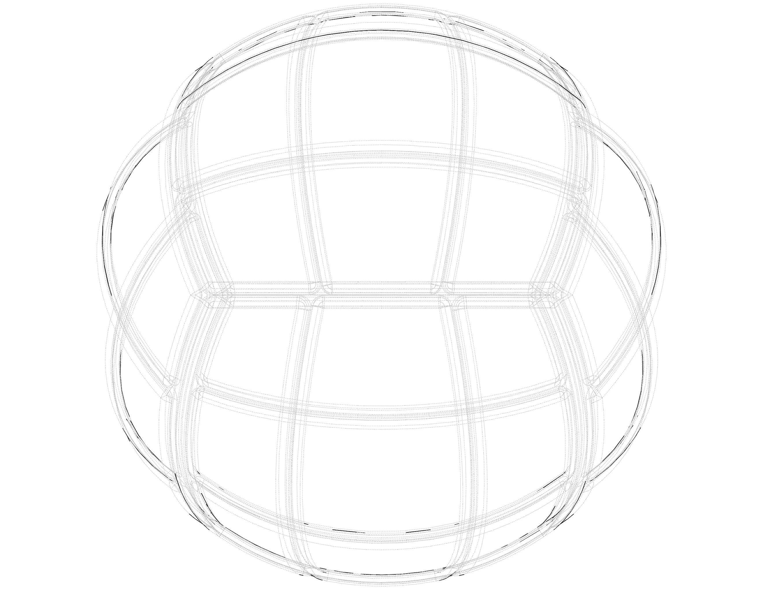 Wireframe Shape Geometric Volley Ball 3D print model_20