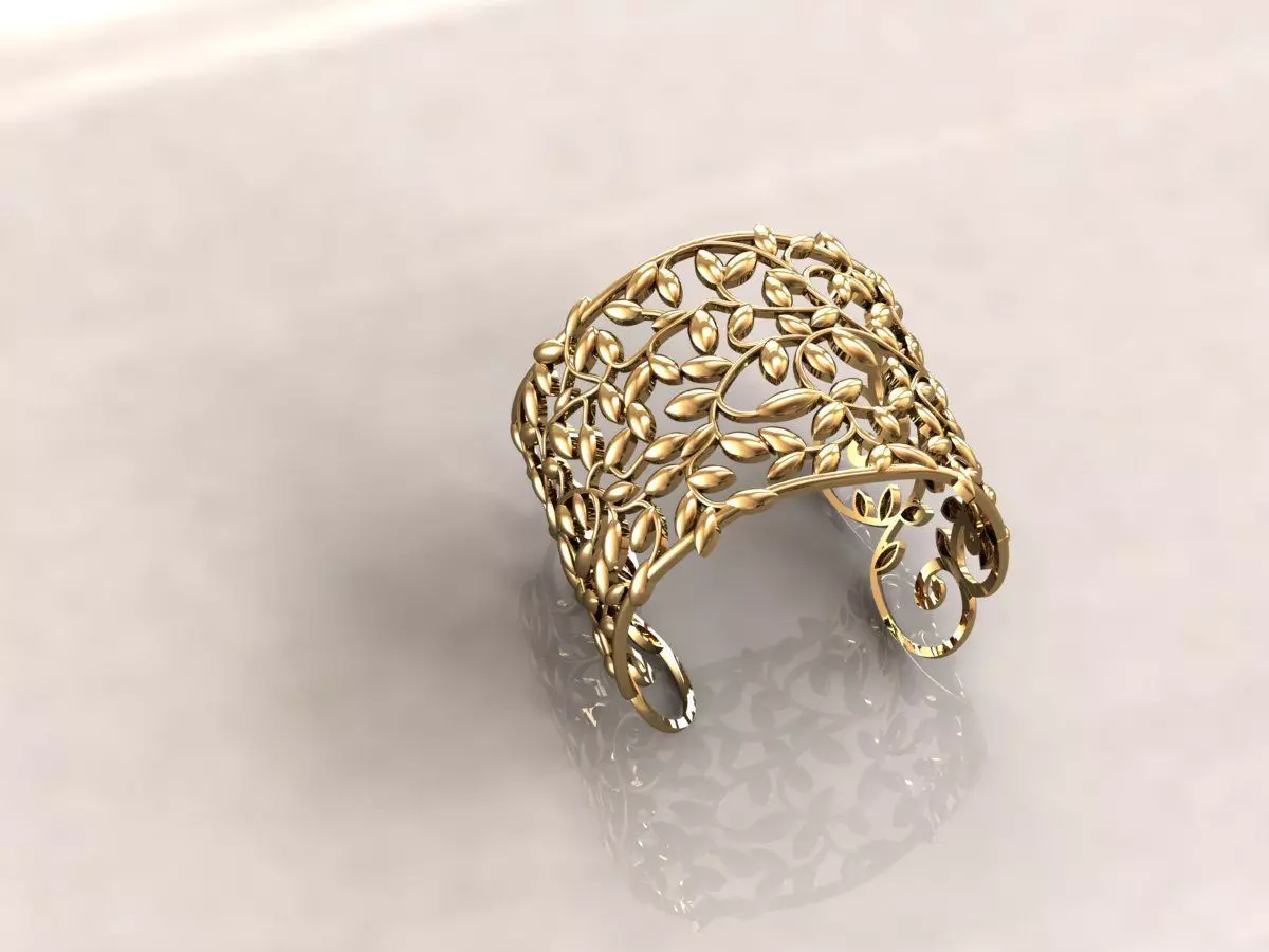 Bracelet Tiffany Paloma Picasso Olive Leaf Cuff 3D print model