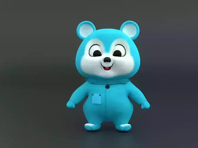 Stylized cute cartoon bear