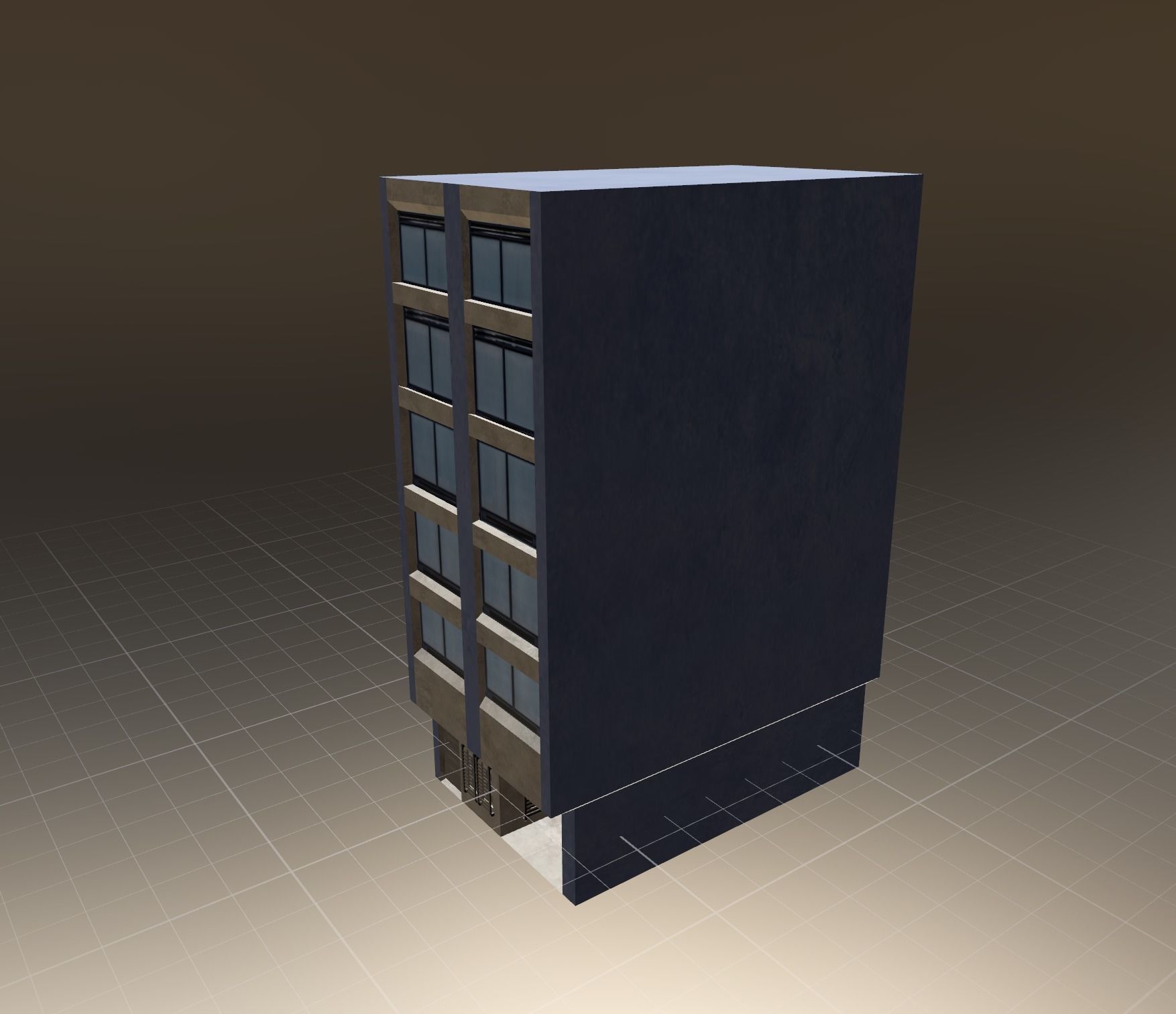 Low Poly Colombian Street House Low-poly 3D model_4