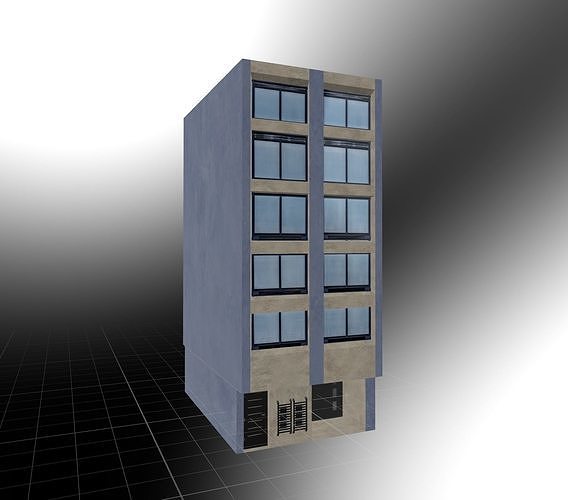 Low Poly Colombian Street House Low-poly 3D model