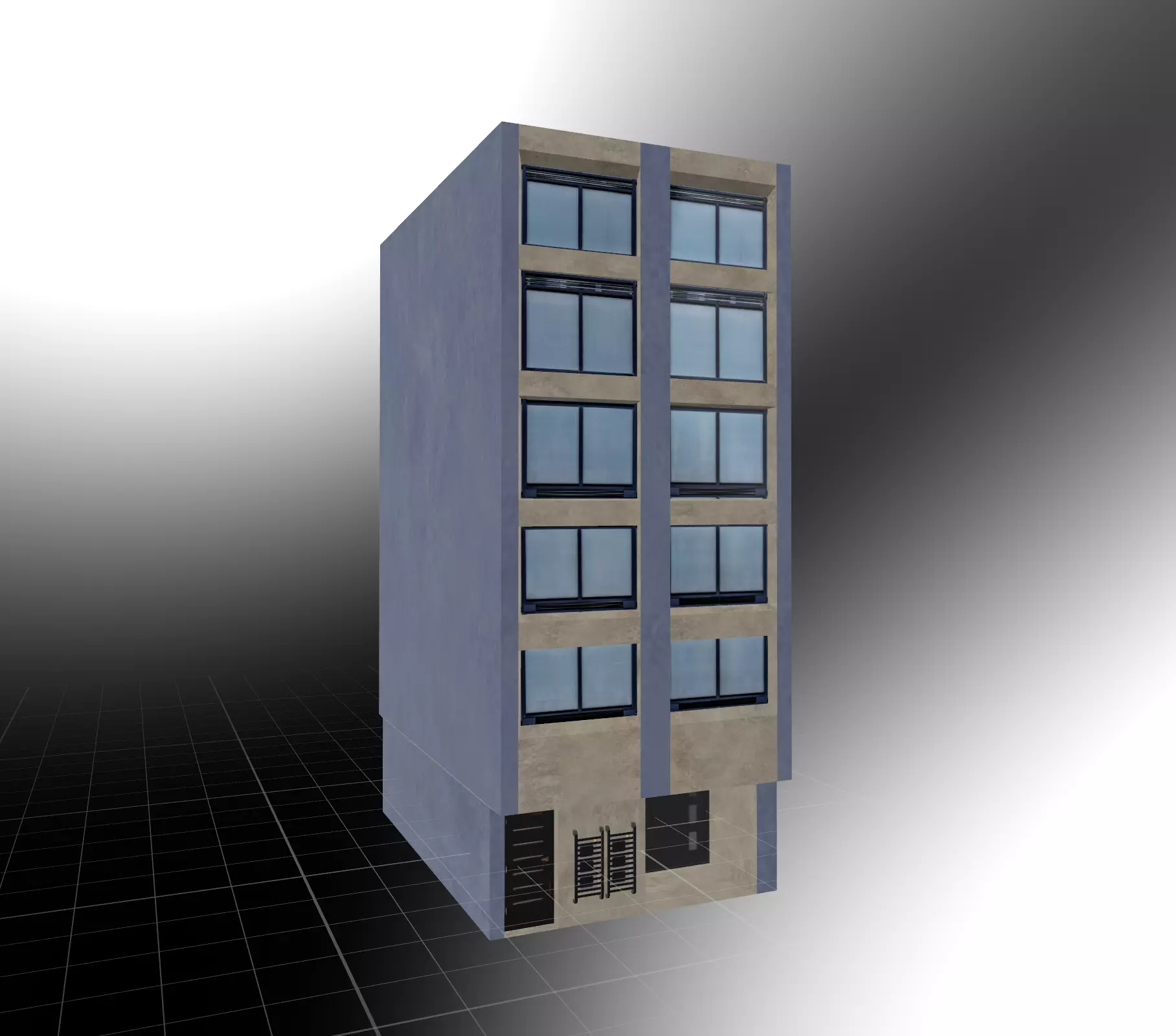 Low Poly Colombian Street House Low-poly 3D model_0